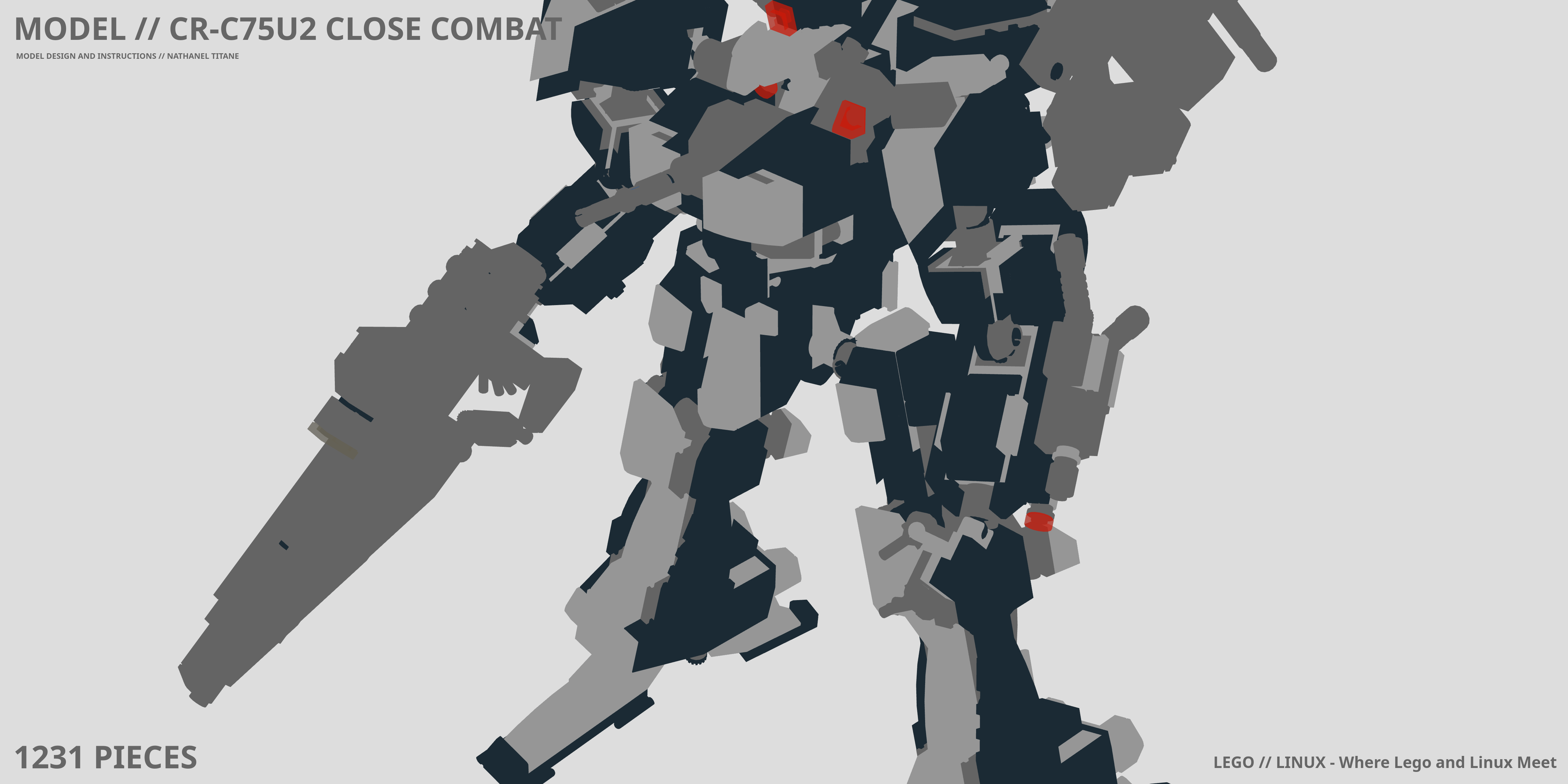 CR-C75U2 CLOSE COMBAT LEGO® MOC - Instruction Sample - Page 1