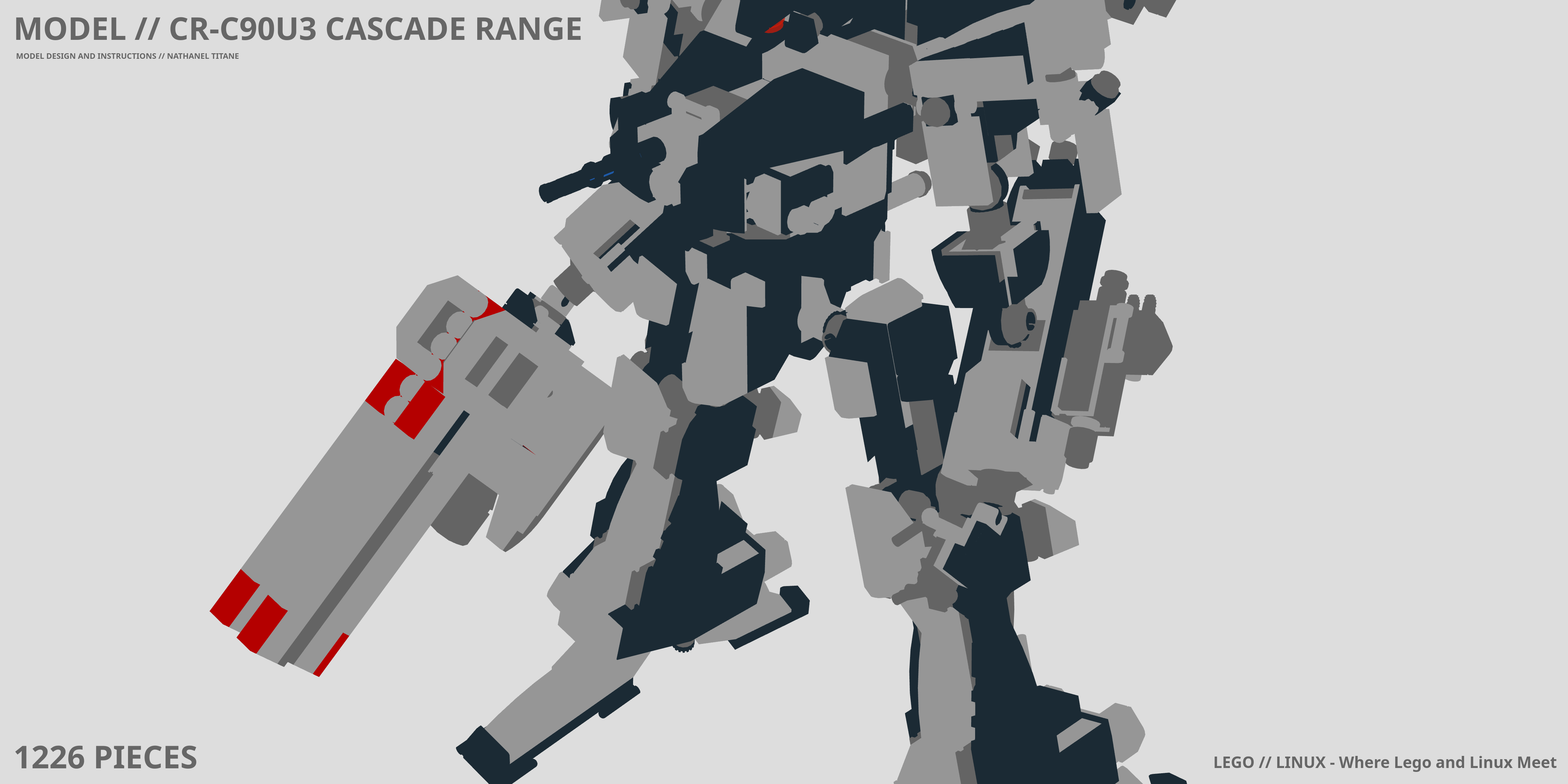 CR-C90U3 CASCADE RANGE LEGO® MOC - Instruction Sample - Page 1