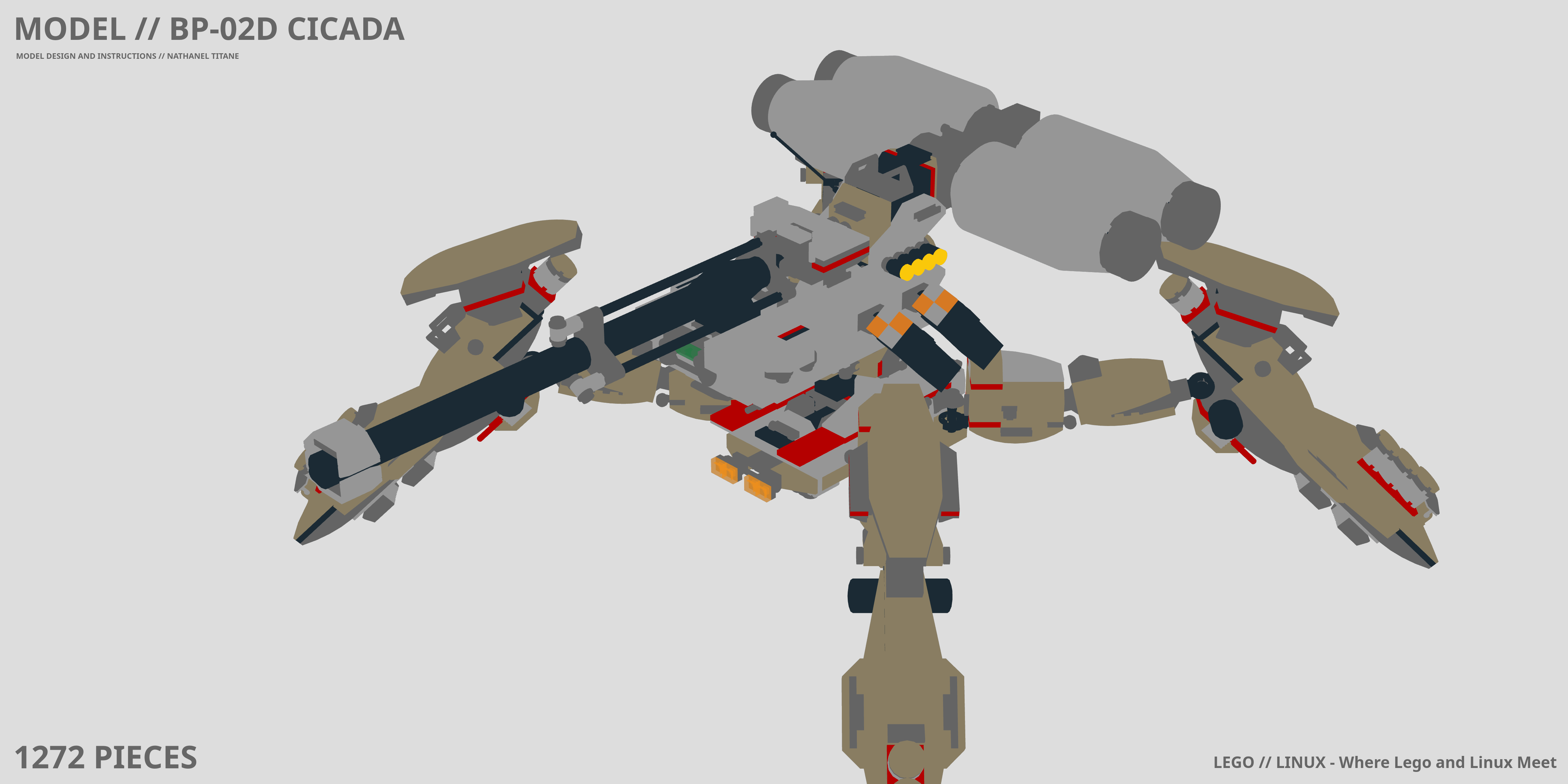 BP-02D CICADA LEGO® MOC - Instruction Sample - Page 1