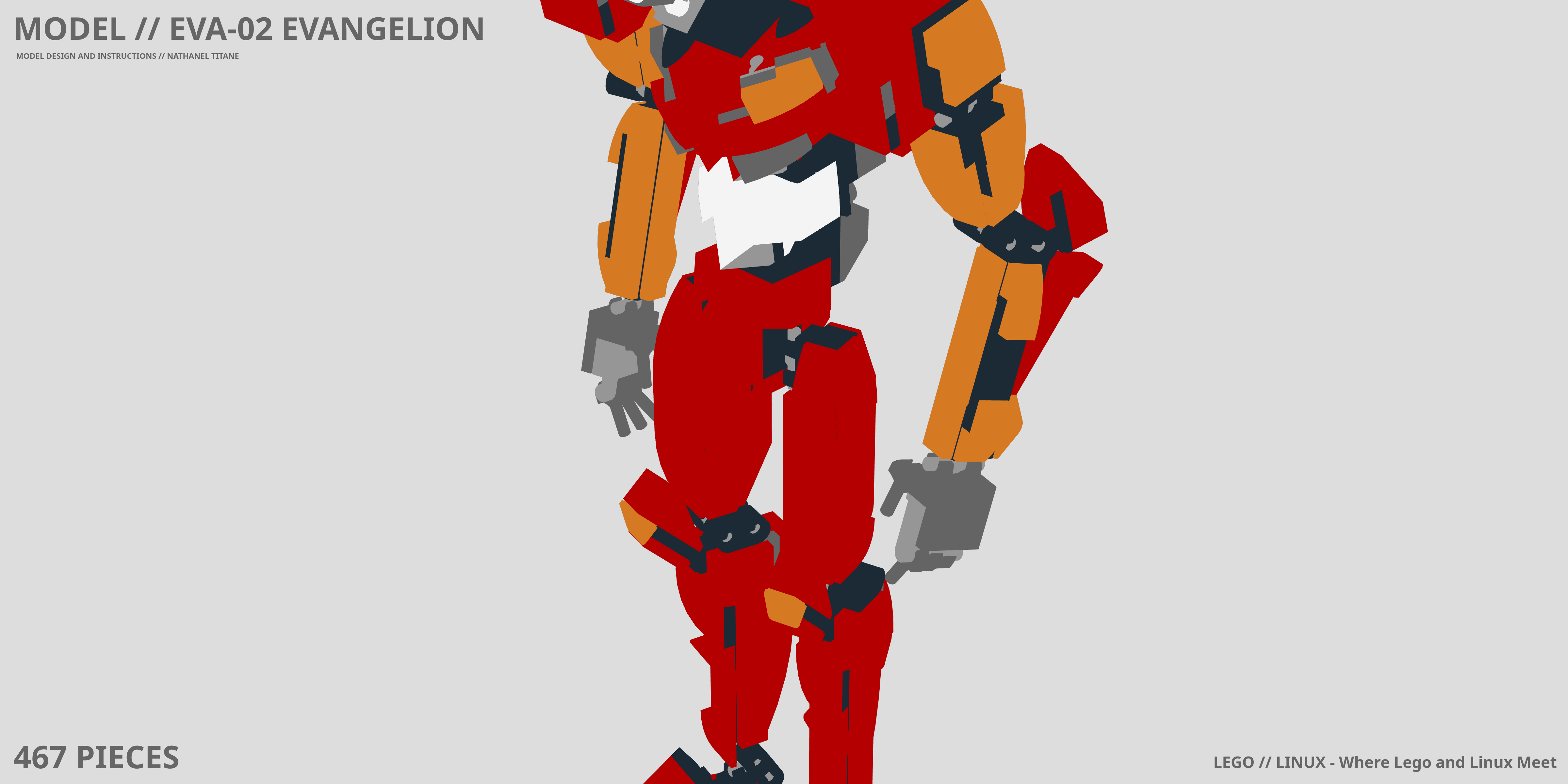EVA-02 EVANGELION LEGO® MOC - Instruction Sample - Page 1