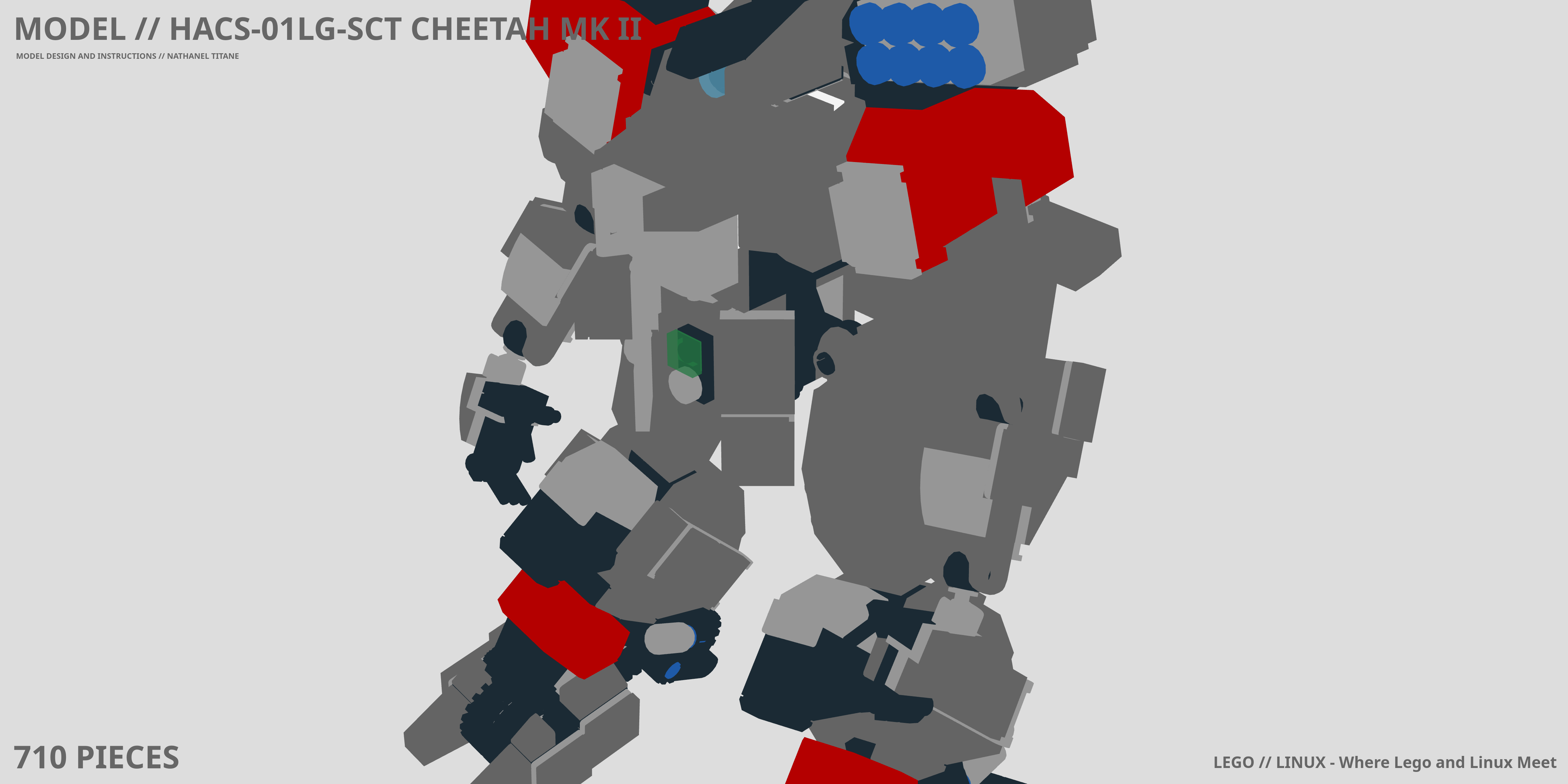 HACS-01LG-SCT CHEETAH MK II LEGO® MOC - Instruction Sample - Page 1