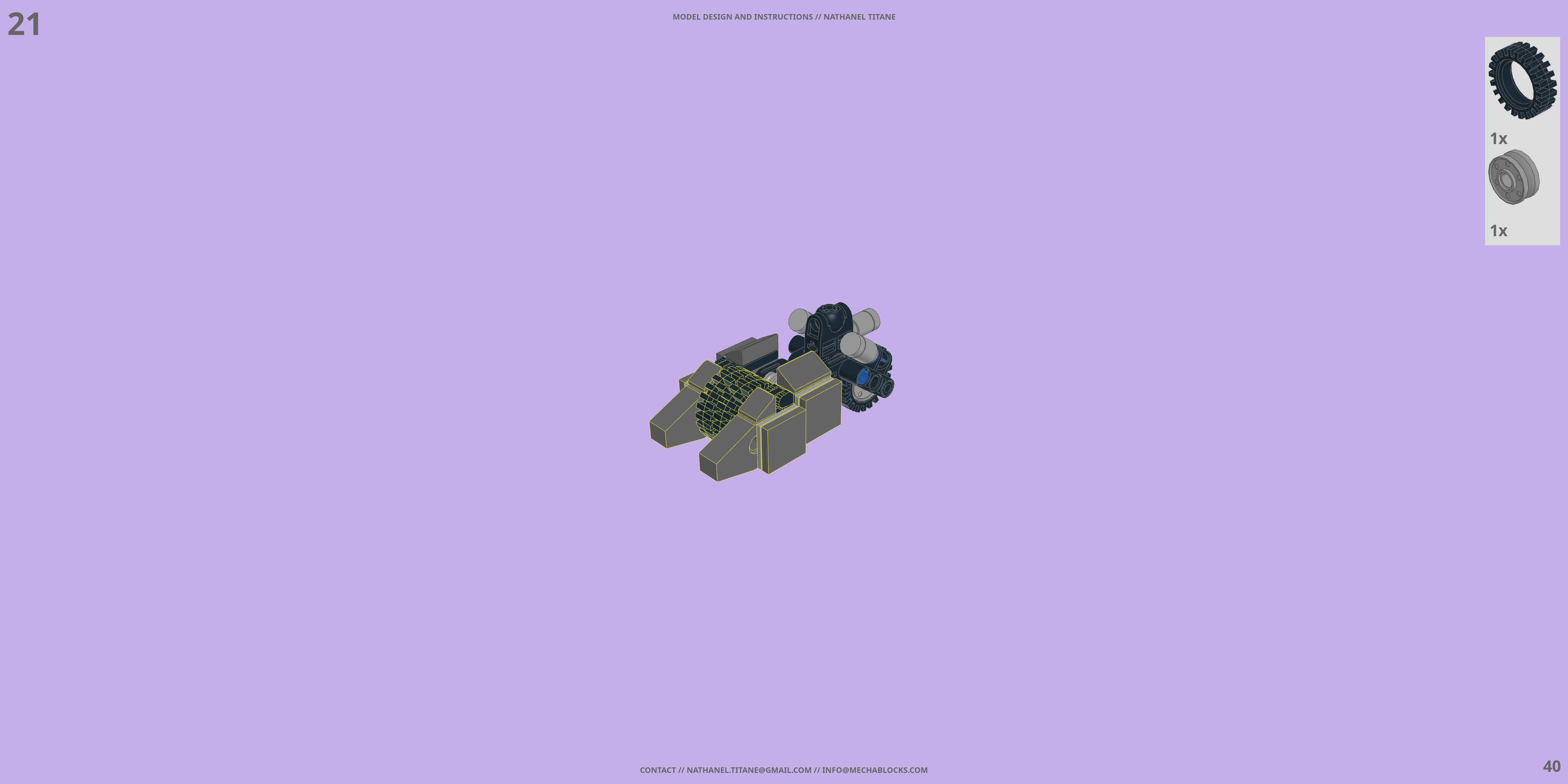 HACS-01LG-SCT CHEETAH MK II LEGO® MOC - Instruction Sample - Page 3