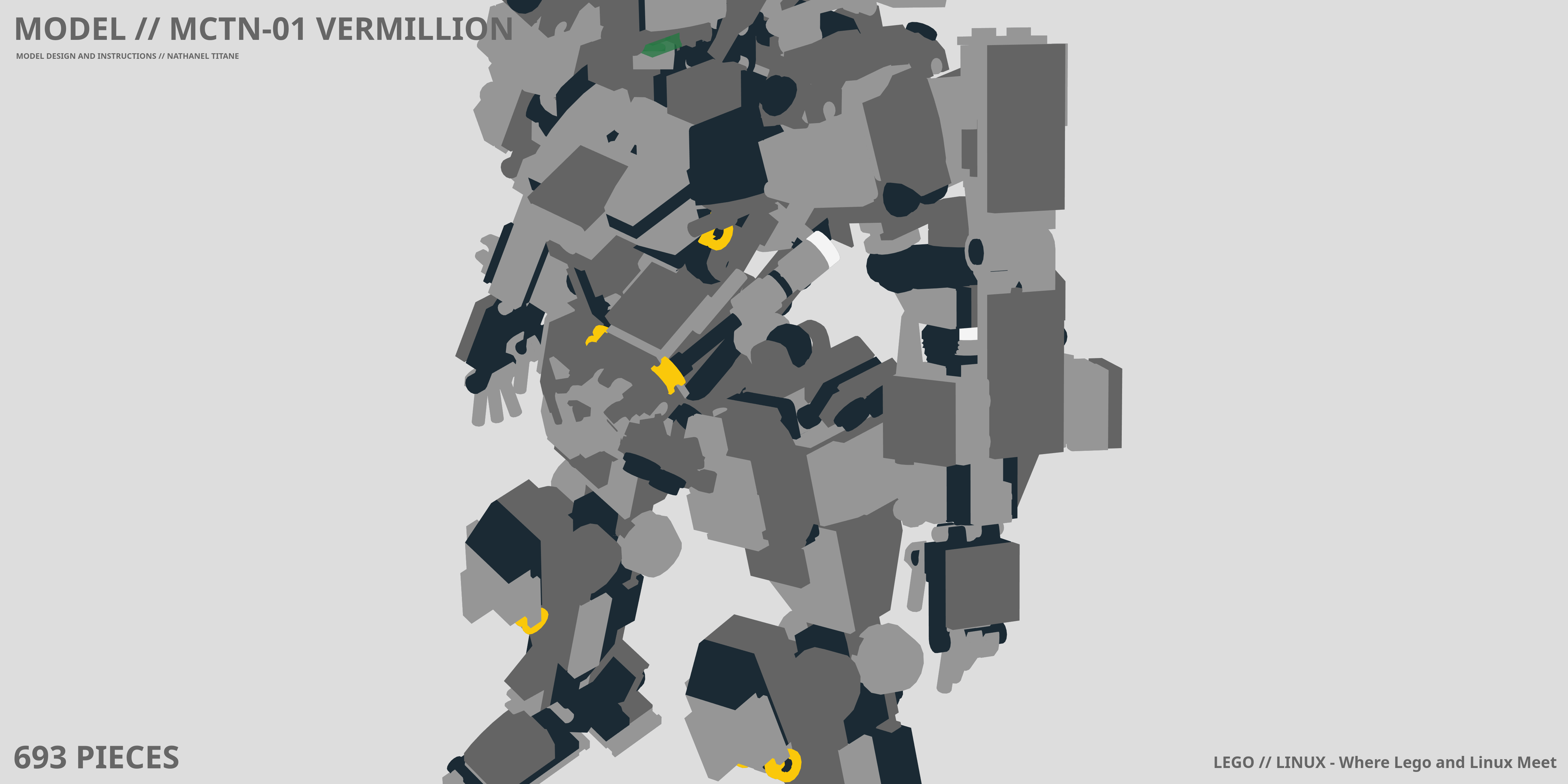 MCTN-01 VERMILLION LEGO® MOC - Instruction Sample - Page 1