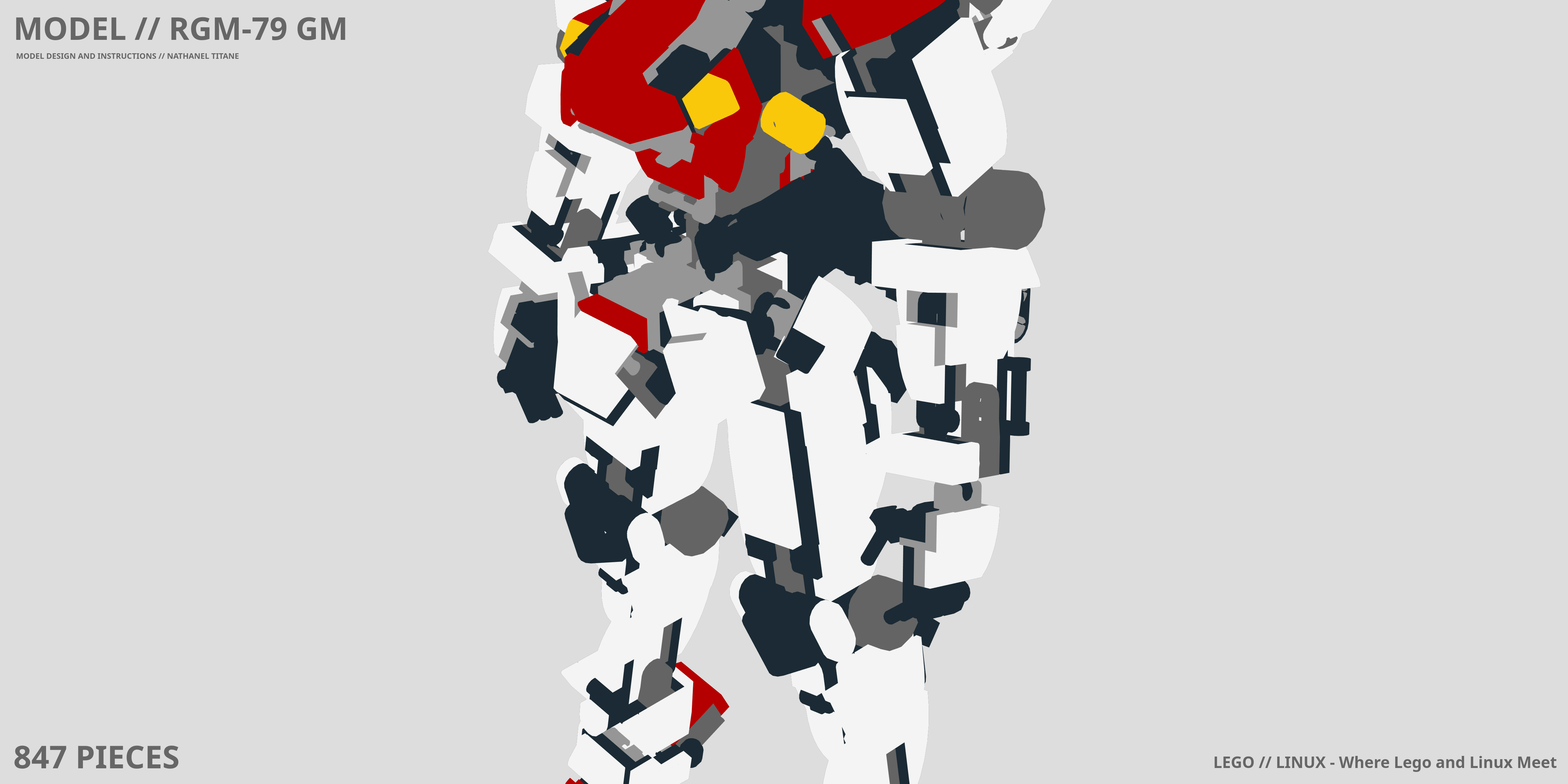 RGM-79 GM LEGO® MOC - Instruction Sample - Page 1