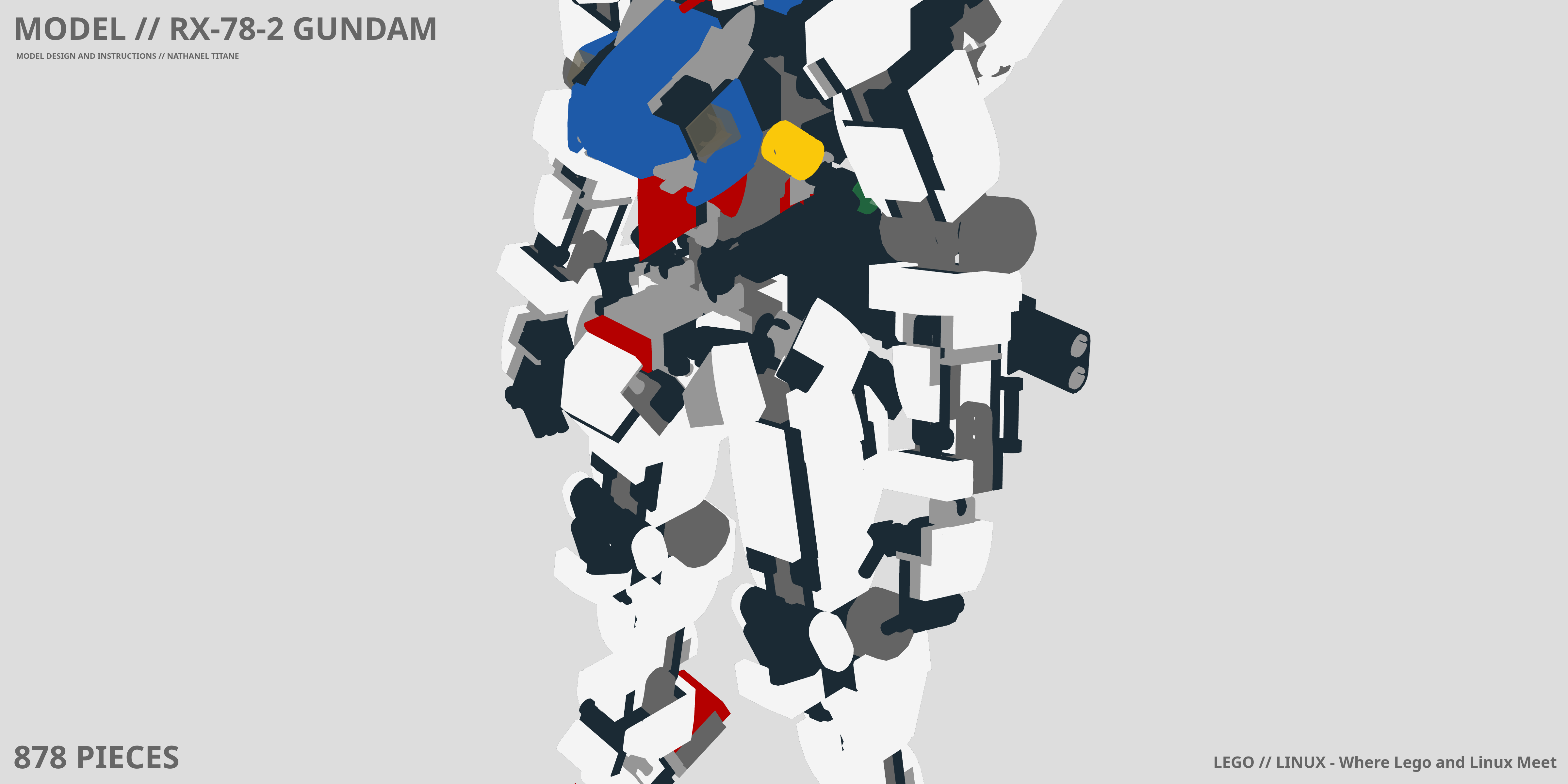 RX-78-2 GUNDAM LEGO® MOC - Instruction Sample - Page 1