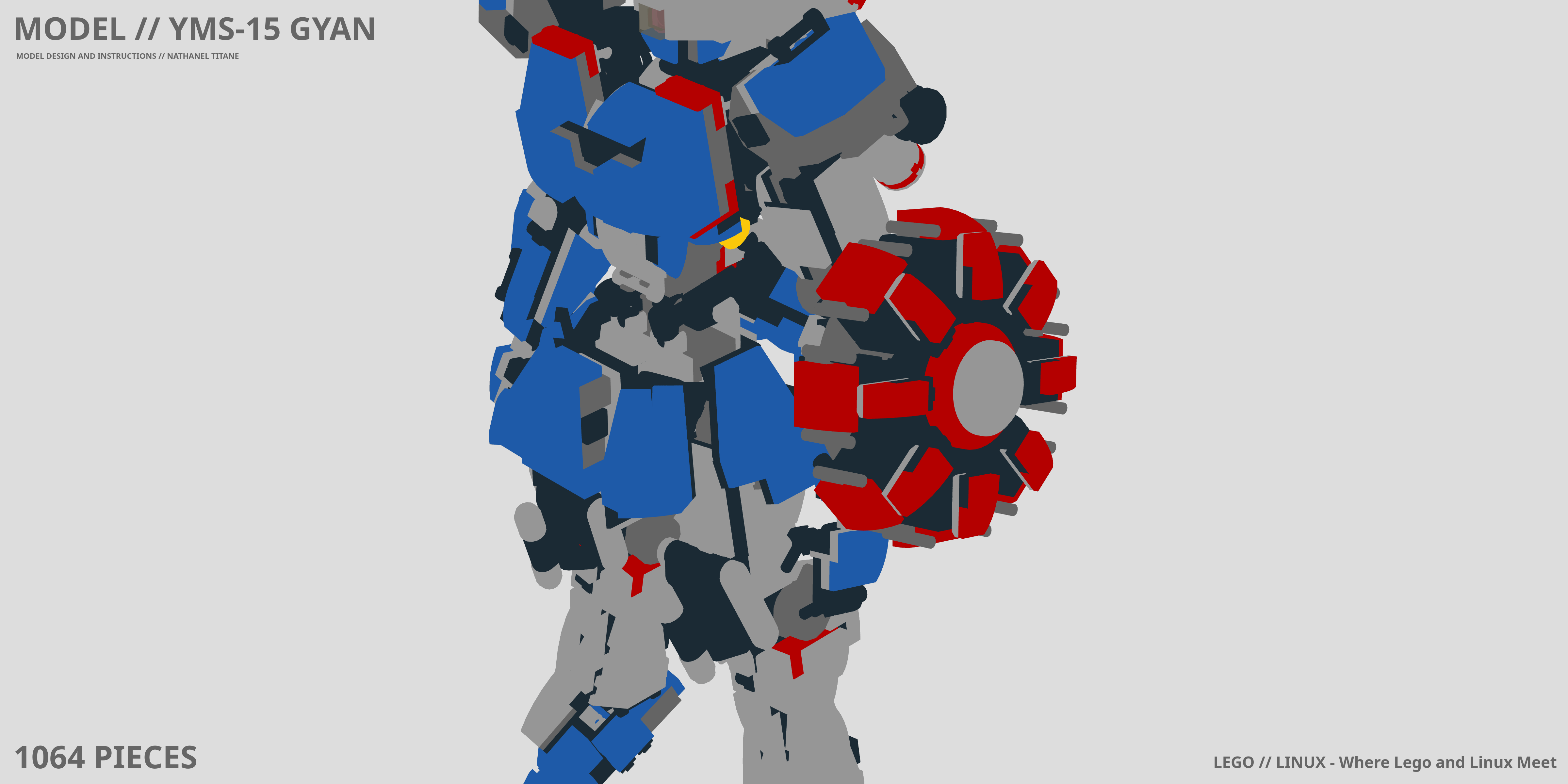 YMS-15 GYAN LEGO® MOC - Instruction Sample - Page 1