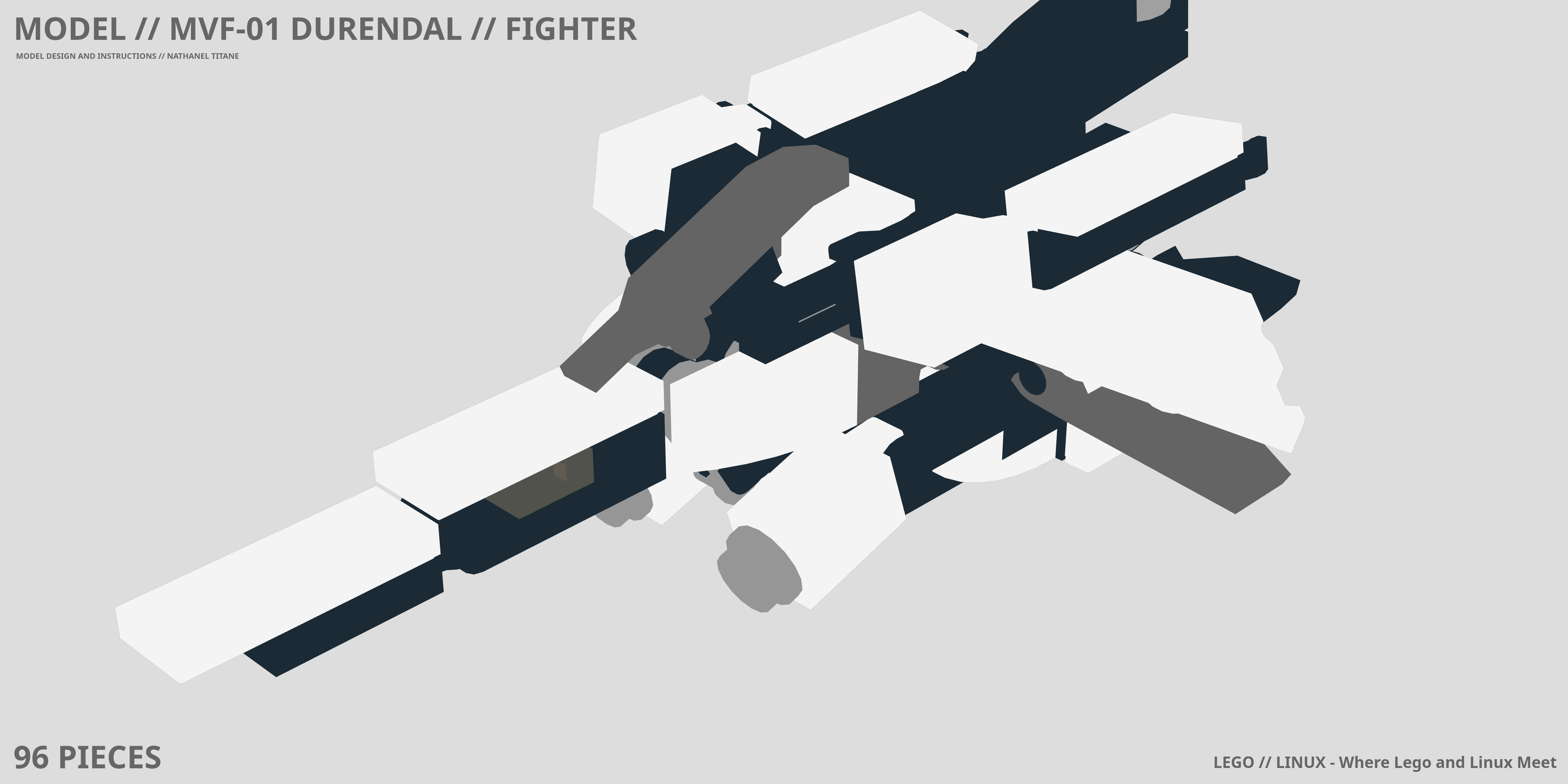 MVF-01 DURENDAL // FIGHTER LEGO® MOC - Instruction Sample - Page 1