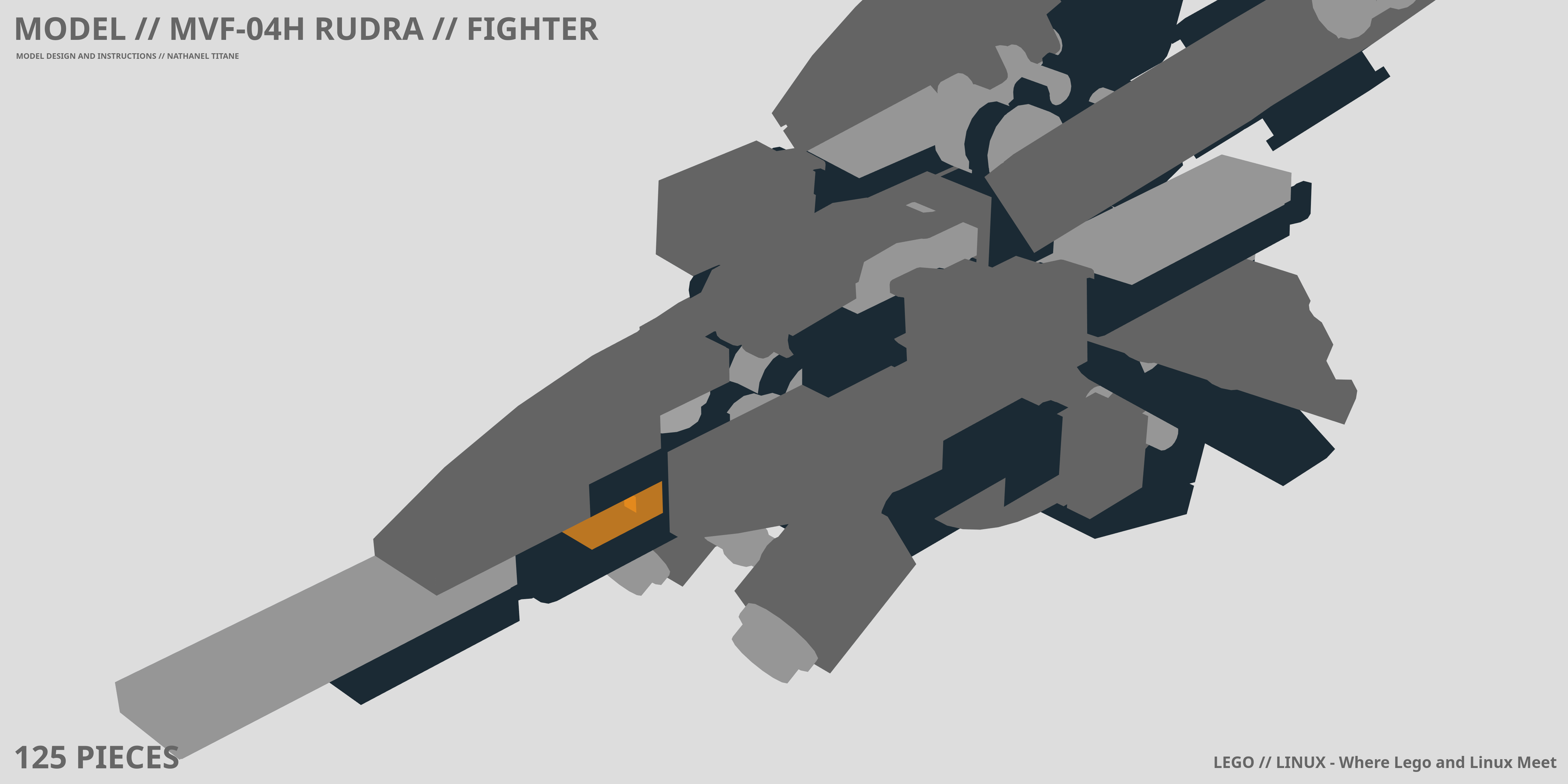 MVF-04H RUDRA // FIGHTER LEGO® MOC - Instruction Sample - Page 1
