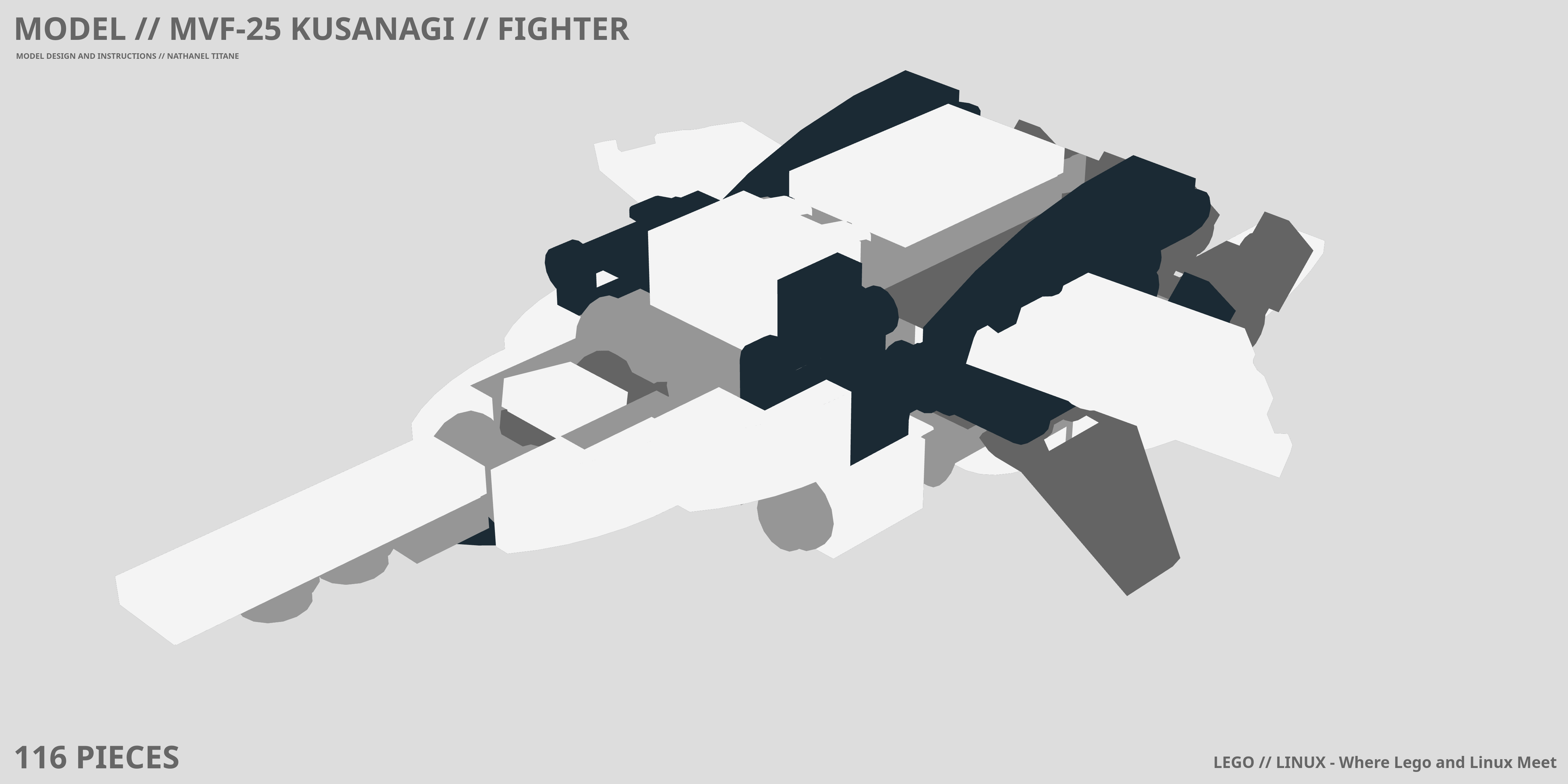 MVF-25 KUSANAGI // FIGHTER LEGO® MOC - Instruction Sample - Page 1
