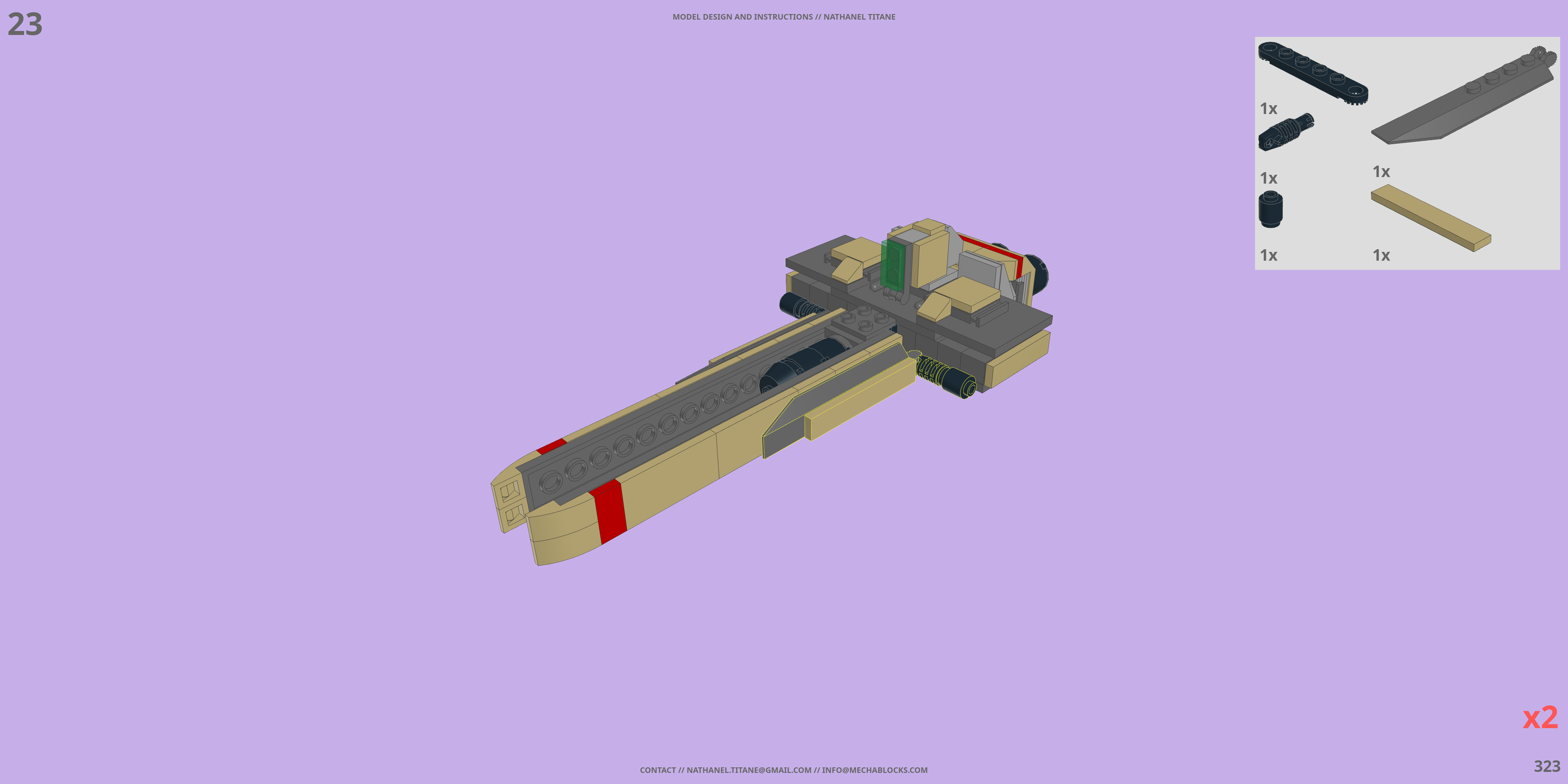 DCX-491 NEMESIS LEGO® MOC - Instruction Sample - Page 6