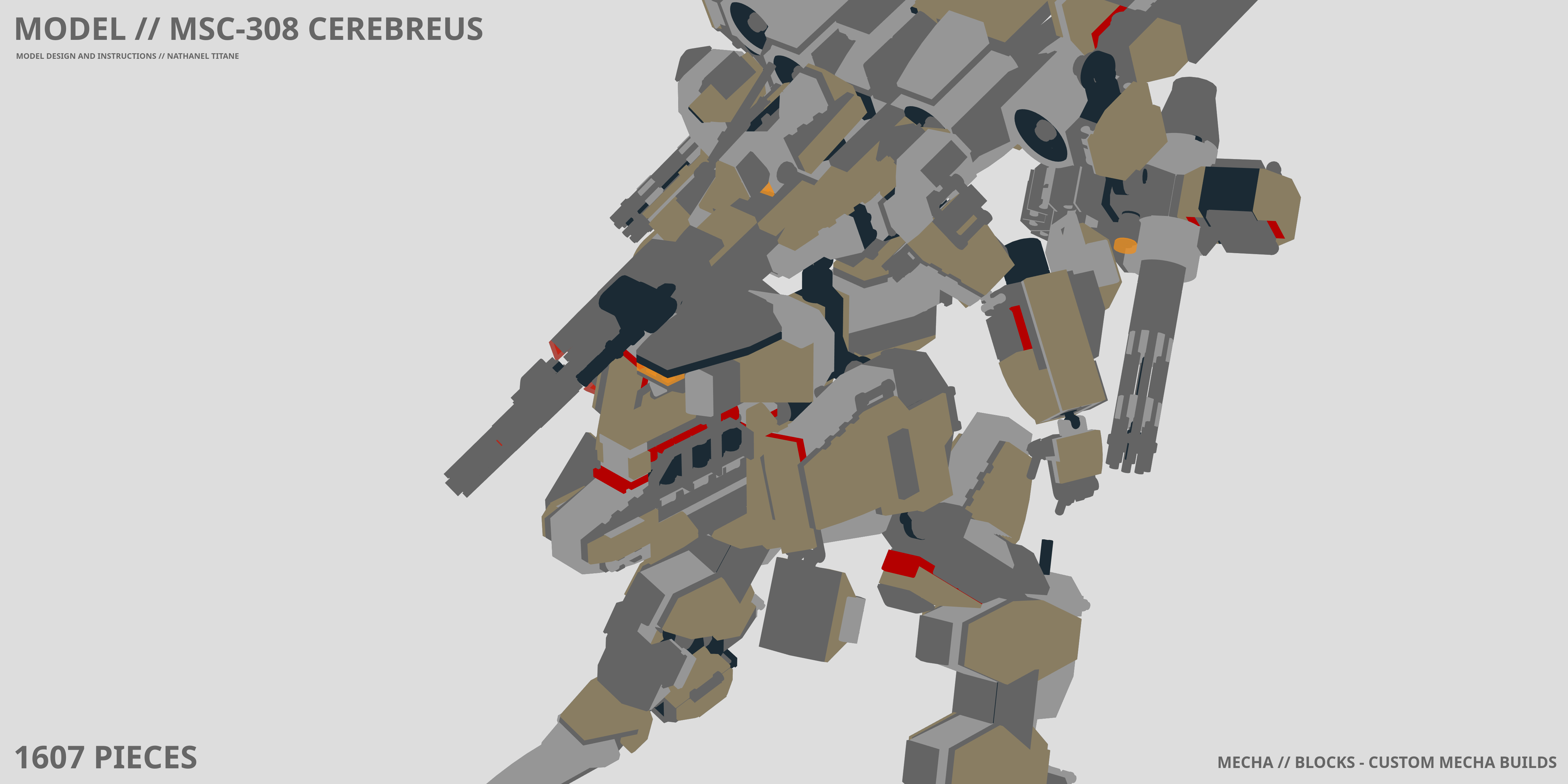MSC-308 CEREBREUS LEGO® MOC - Instruction Sample - Page 1
