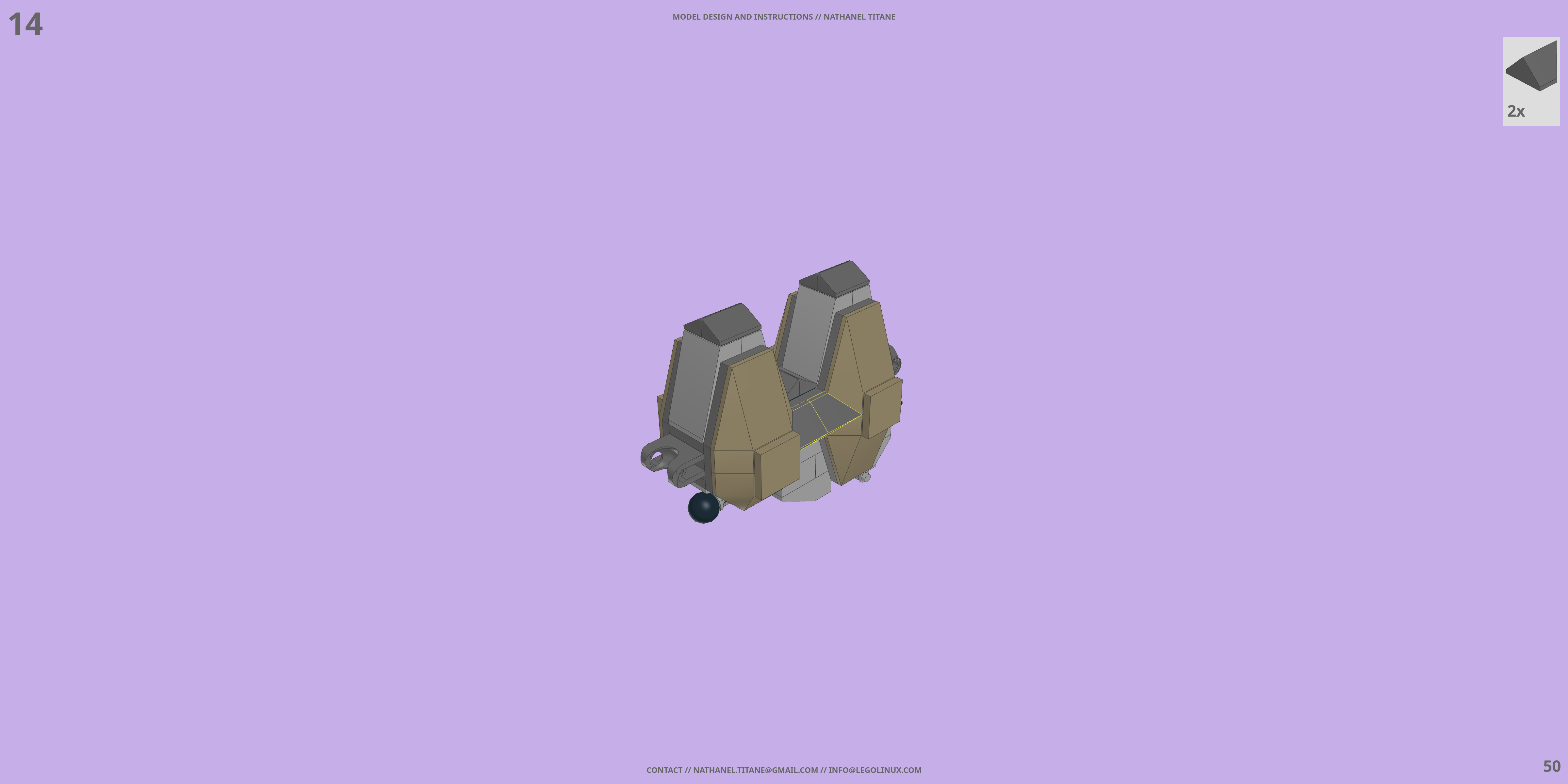 MSC-308 CEREBREUS LEGO® MOC - Instruction Sample - Page 2