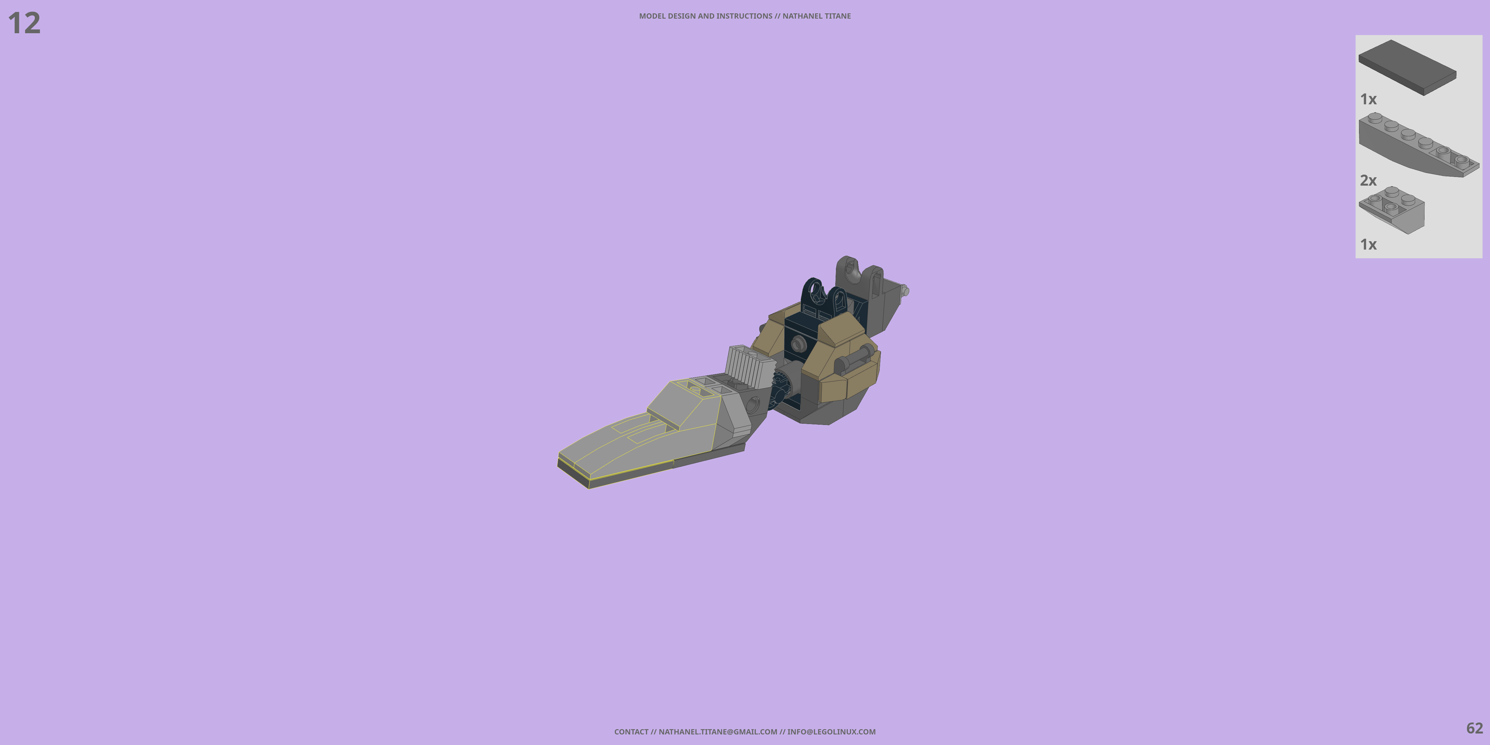 MSC-308 CEREBREUS LEGO® MOC - Instruction Sample - Page 3