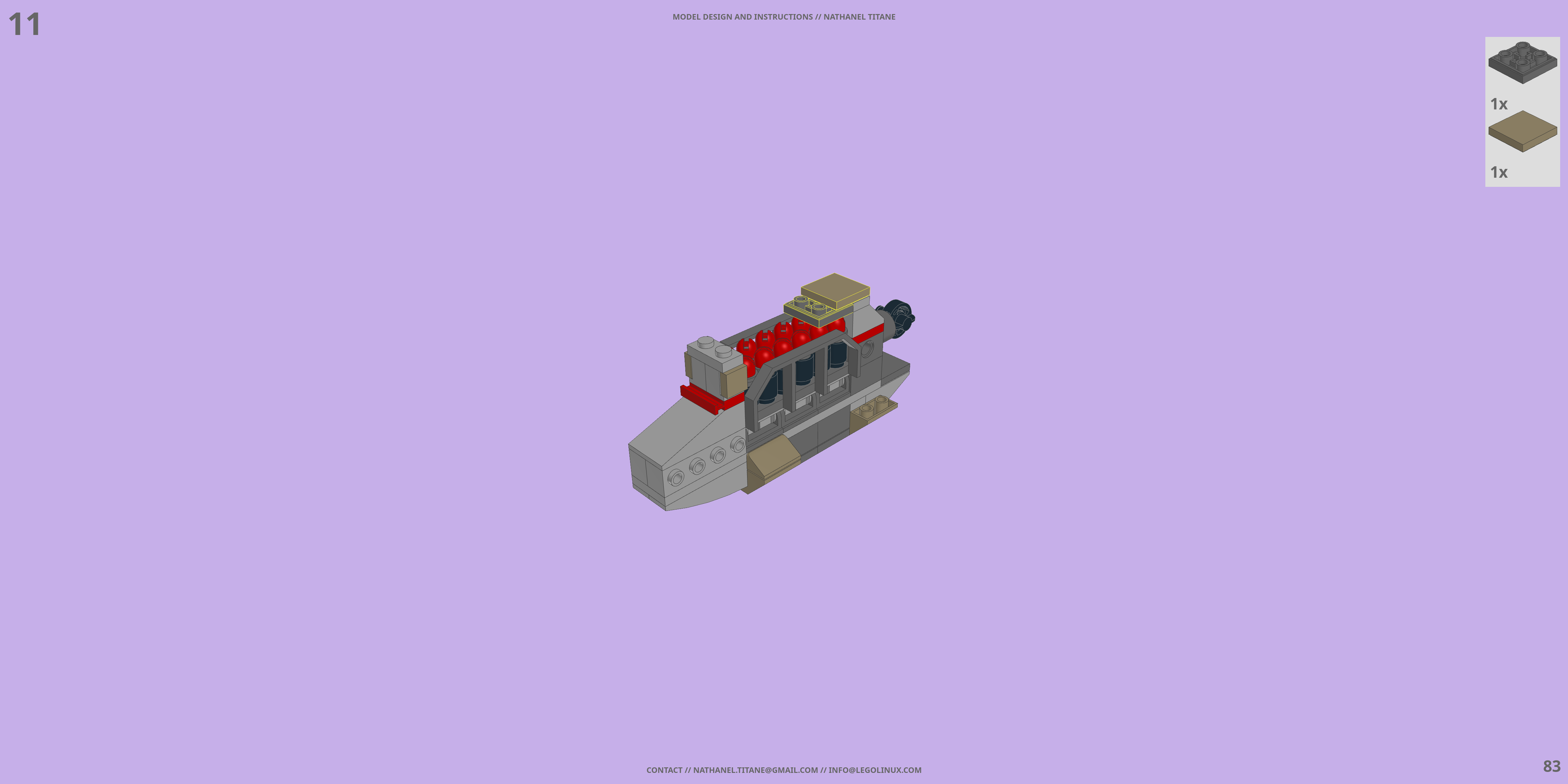 MSC-308 CEREBREUS LEGO® MOC - Instruction Sample - Page 4