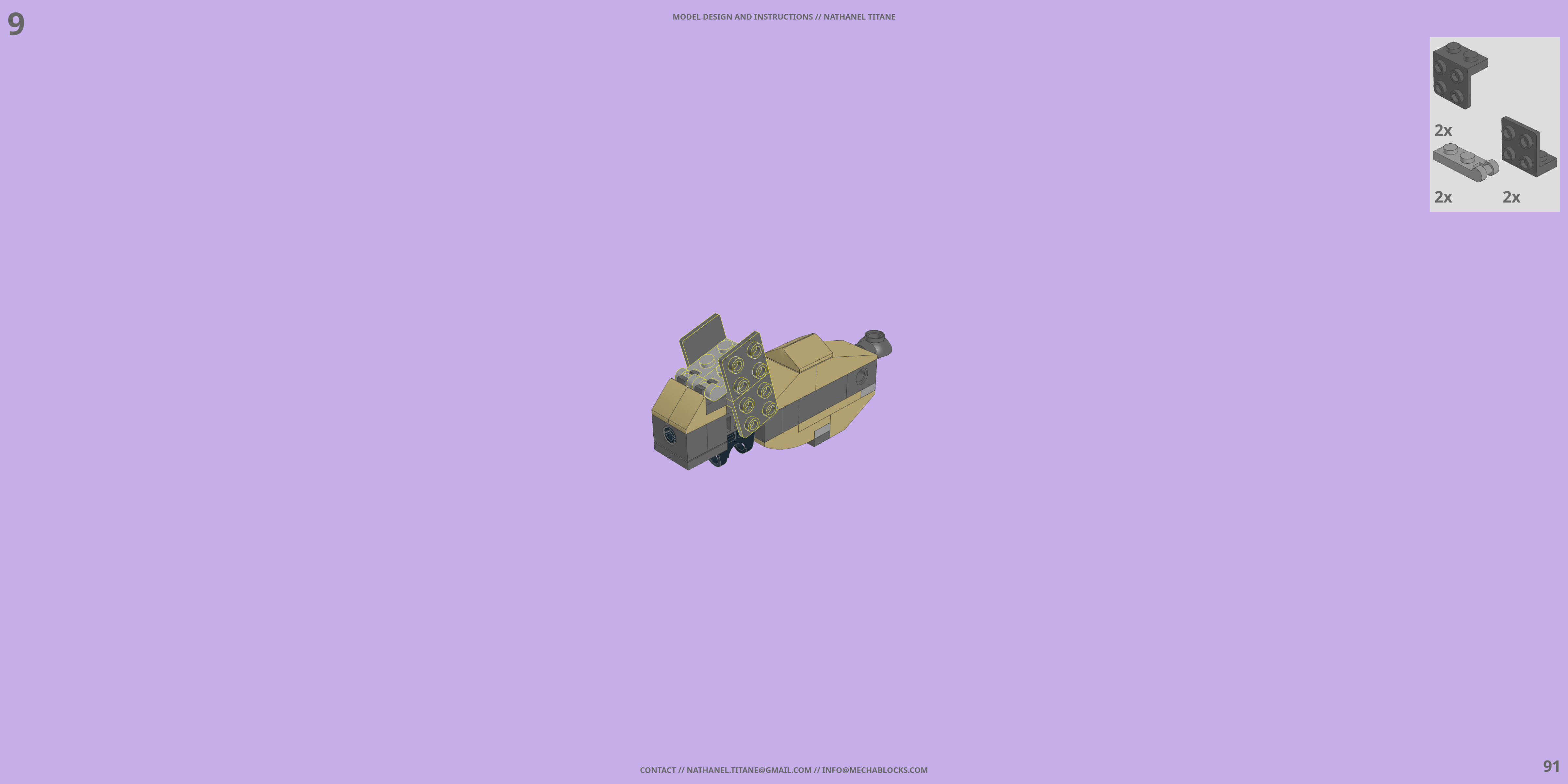 GAT-X103 BUSTER LEGO® MOC - Instruction Sample - Page 3