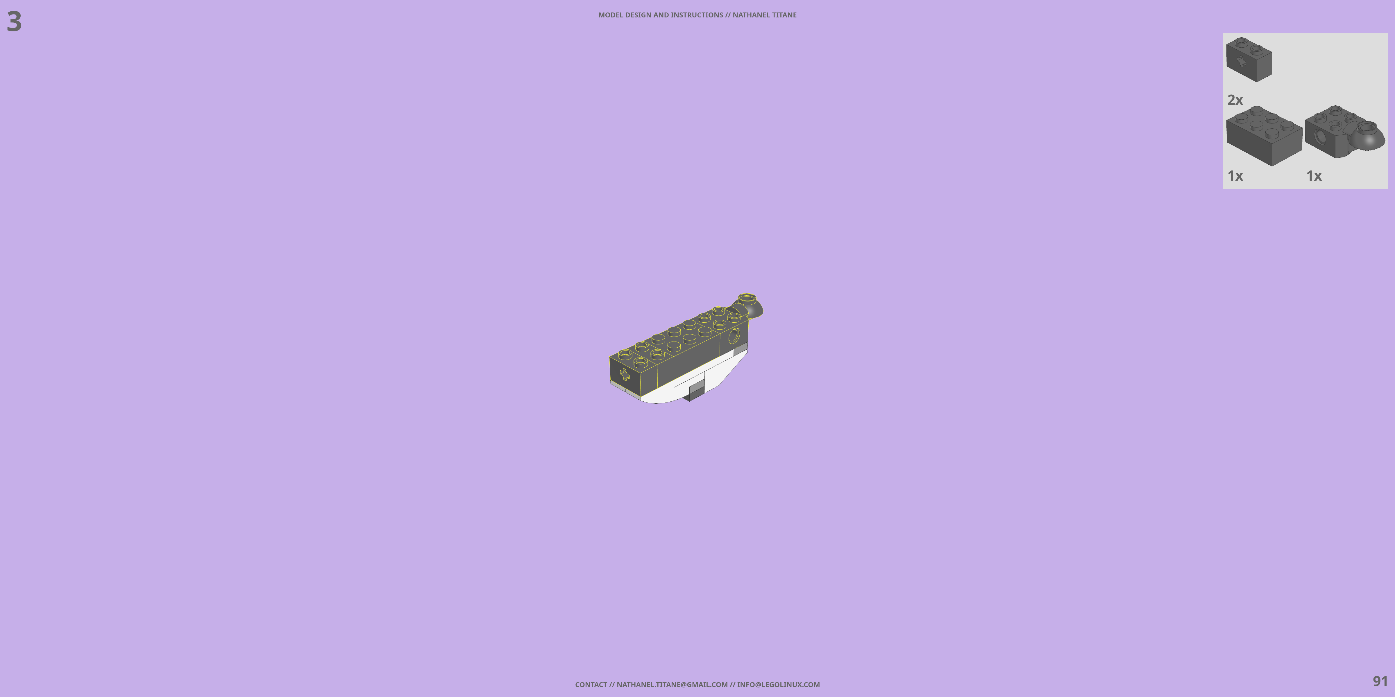 GAT-X105 STRIKE // LAUNCHER LEGO® MOC - Instruction Sample - Page 2