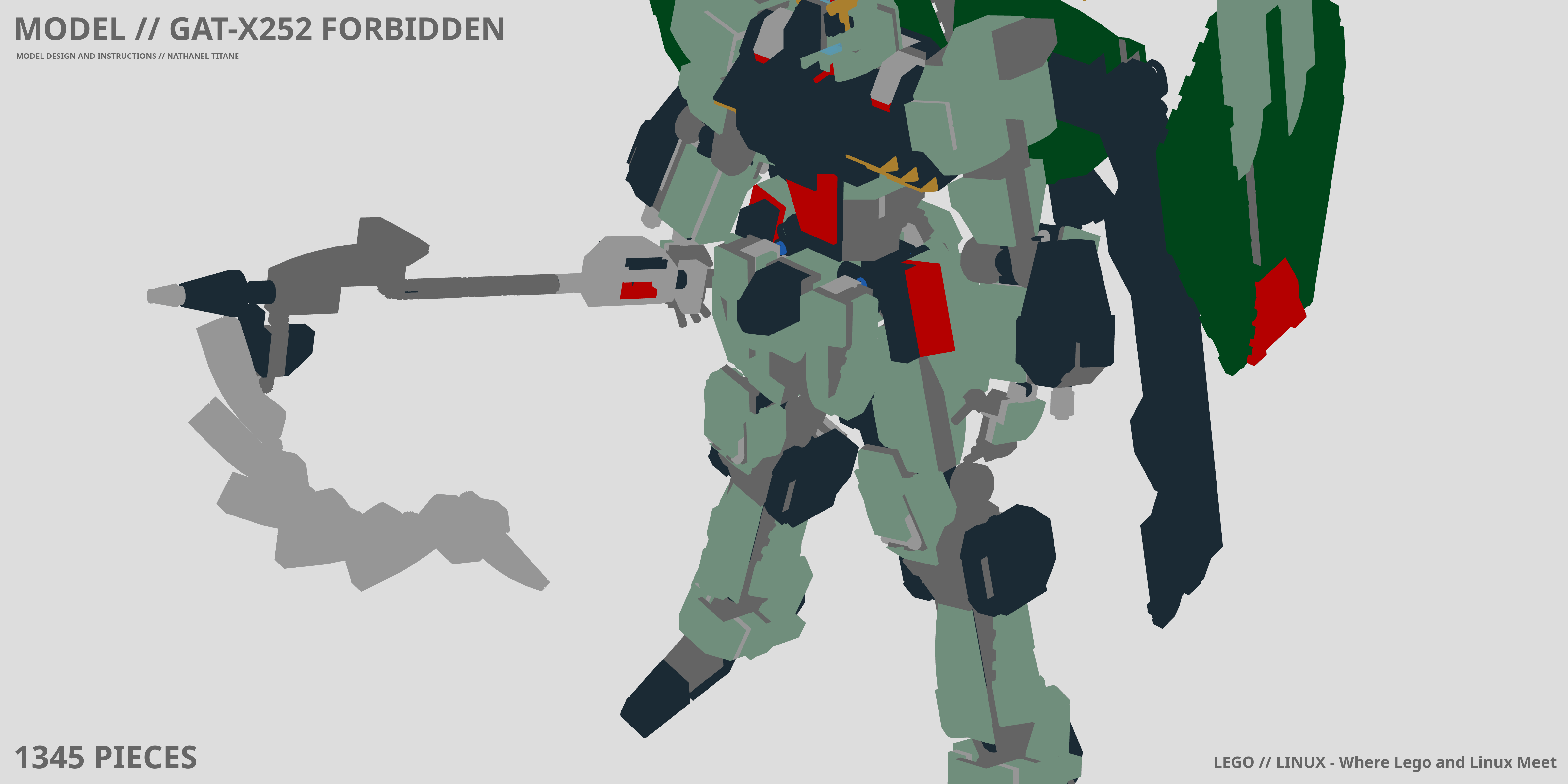 GAT-X252 FORBIDDEN LEGO® MOC - Instruction Sample - Page 1
