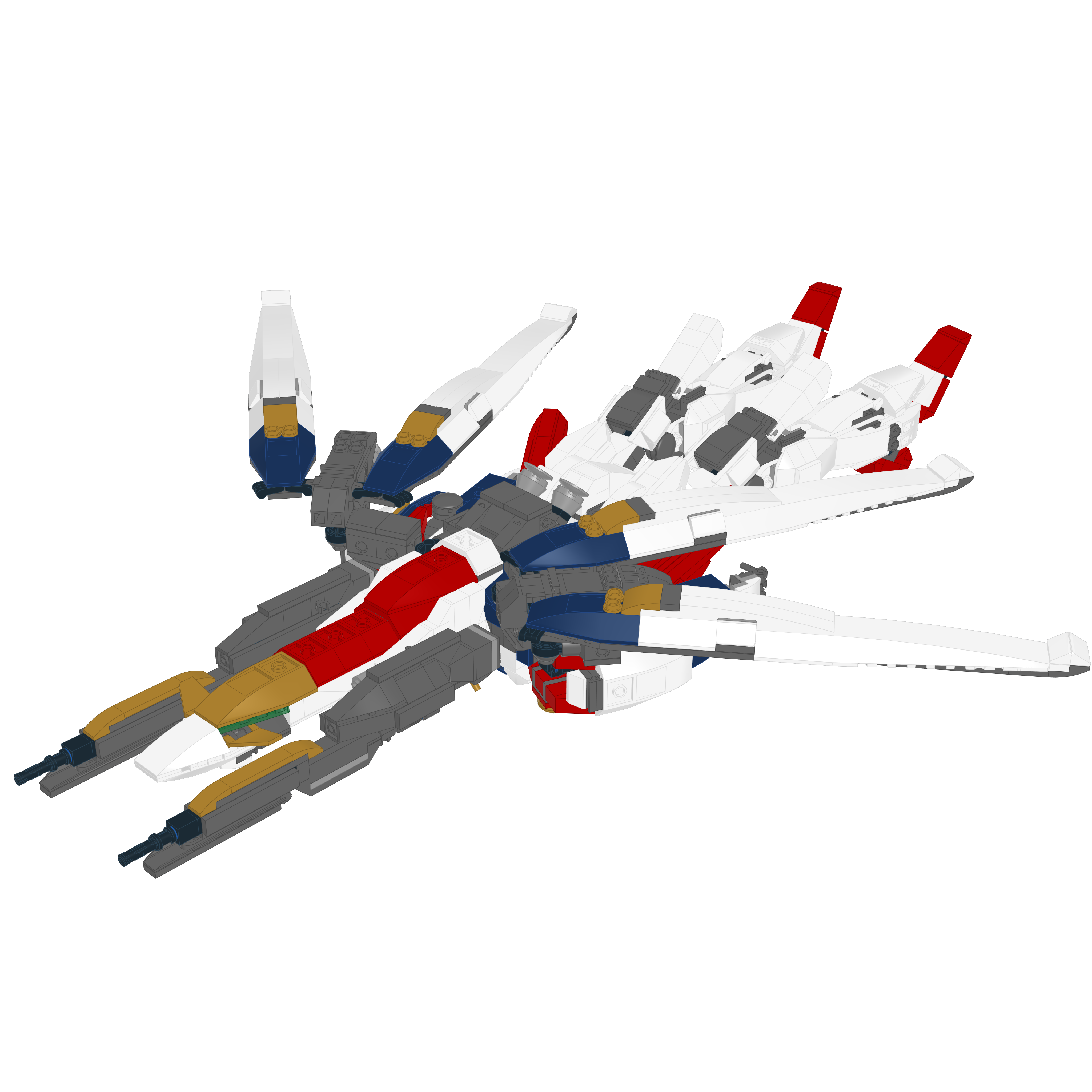 GAT-X105 STRIKE // LAUNCHER PACK LEGO® MOC - BIRD
