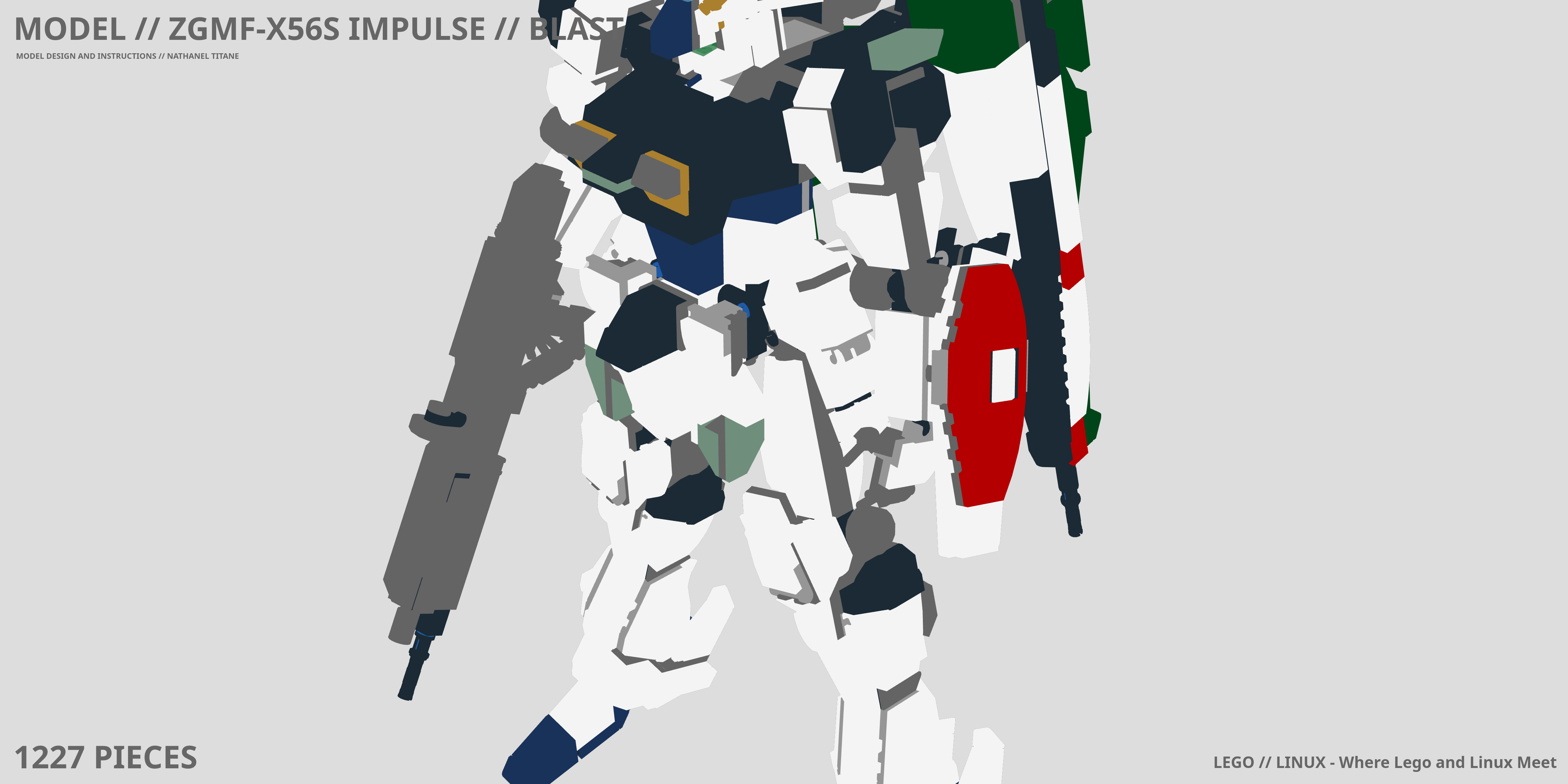 ZGMF-X56S IMPULSE // BLAST LEGO® MOC - Instruction Sample - Page 1