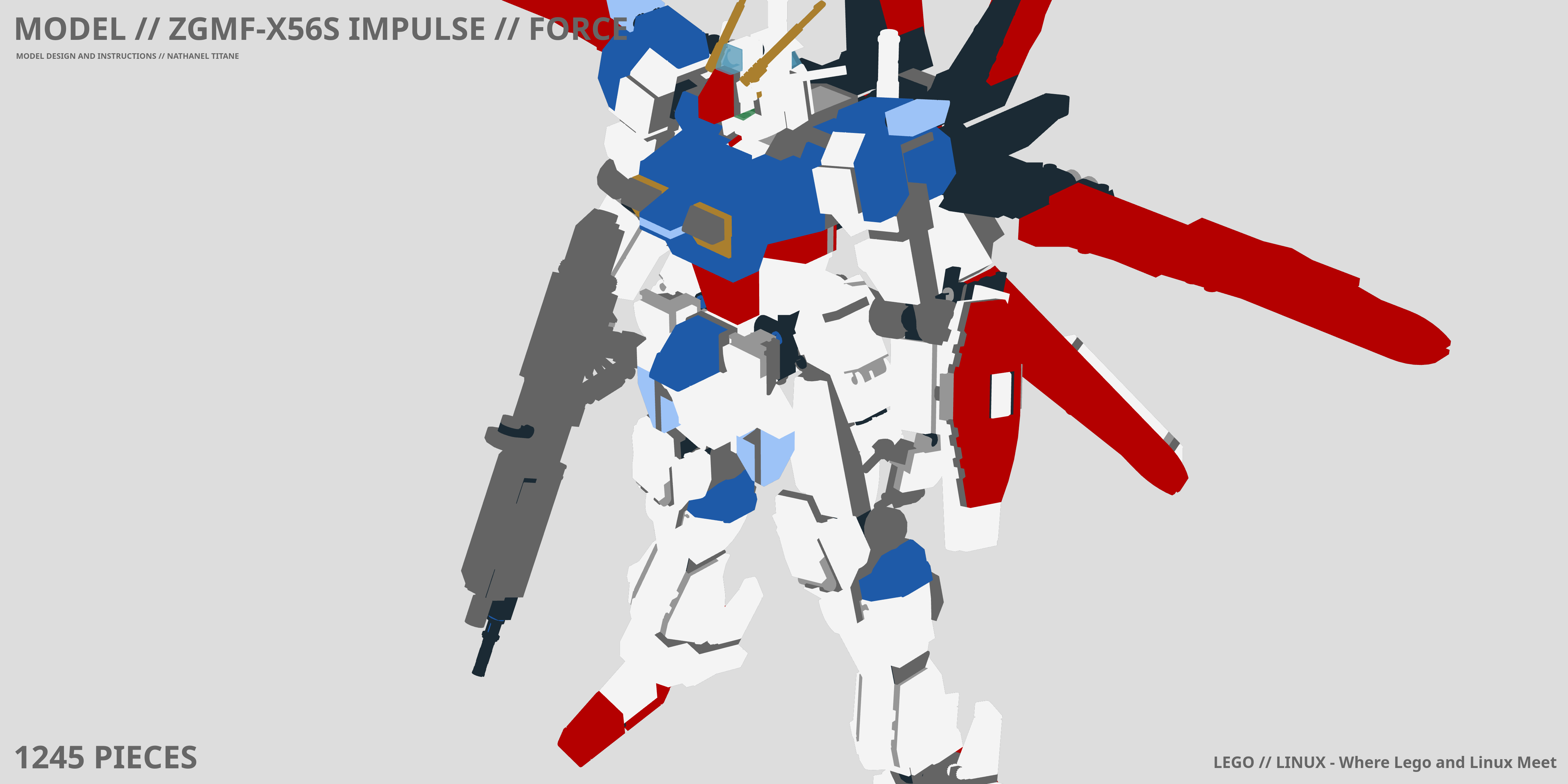 ZGMF-X56S IMPULSE // FORCE LEGO® MOC - Instruction Sample - Page 1