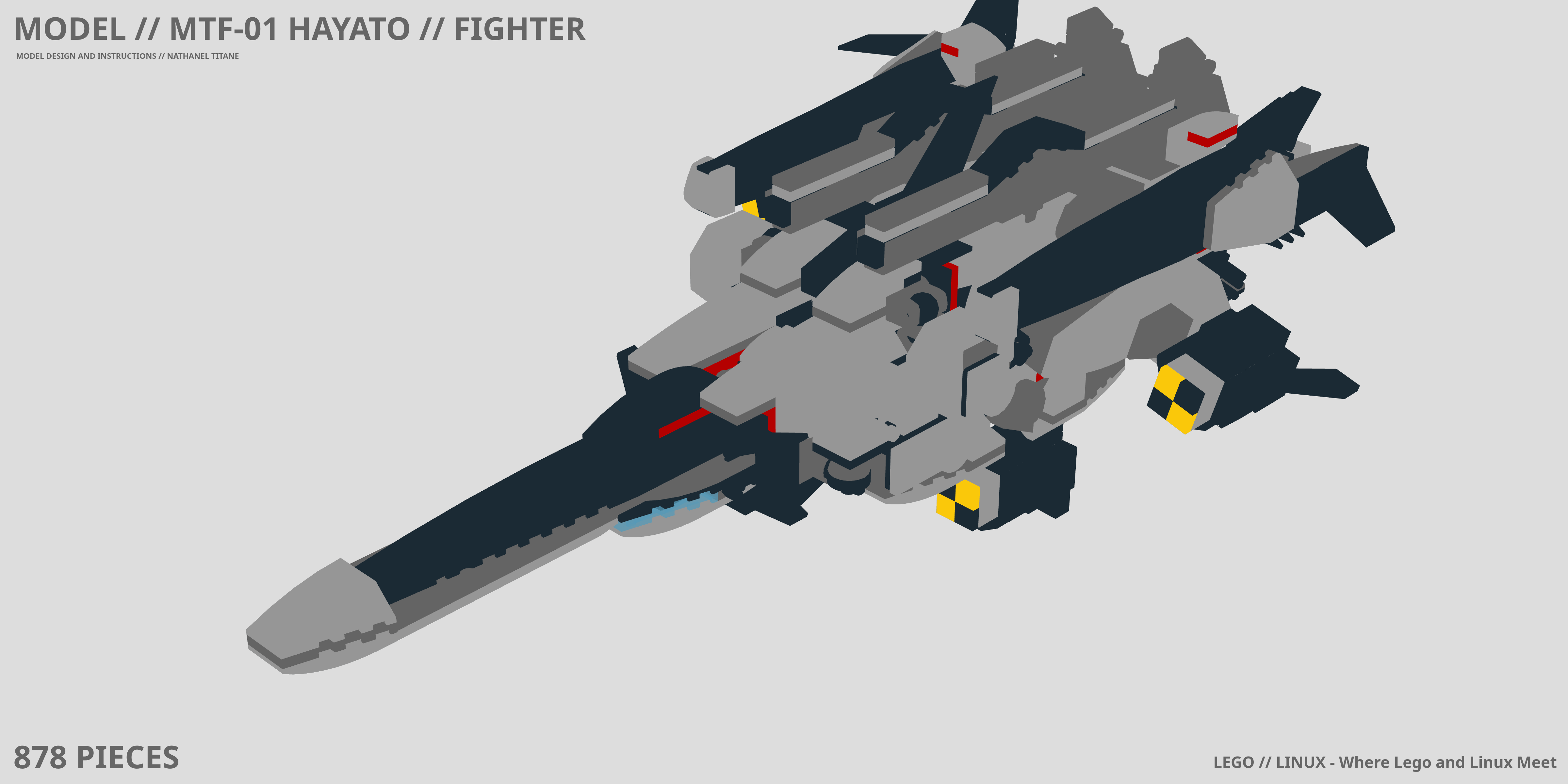 MTF-01 HAYATO // FIGHTER LEGO® MOC - Instruction Sample - Page 1