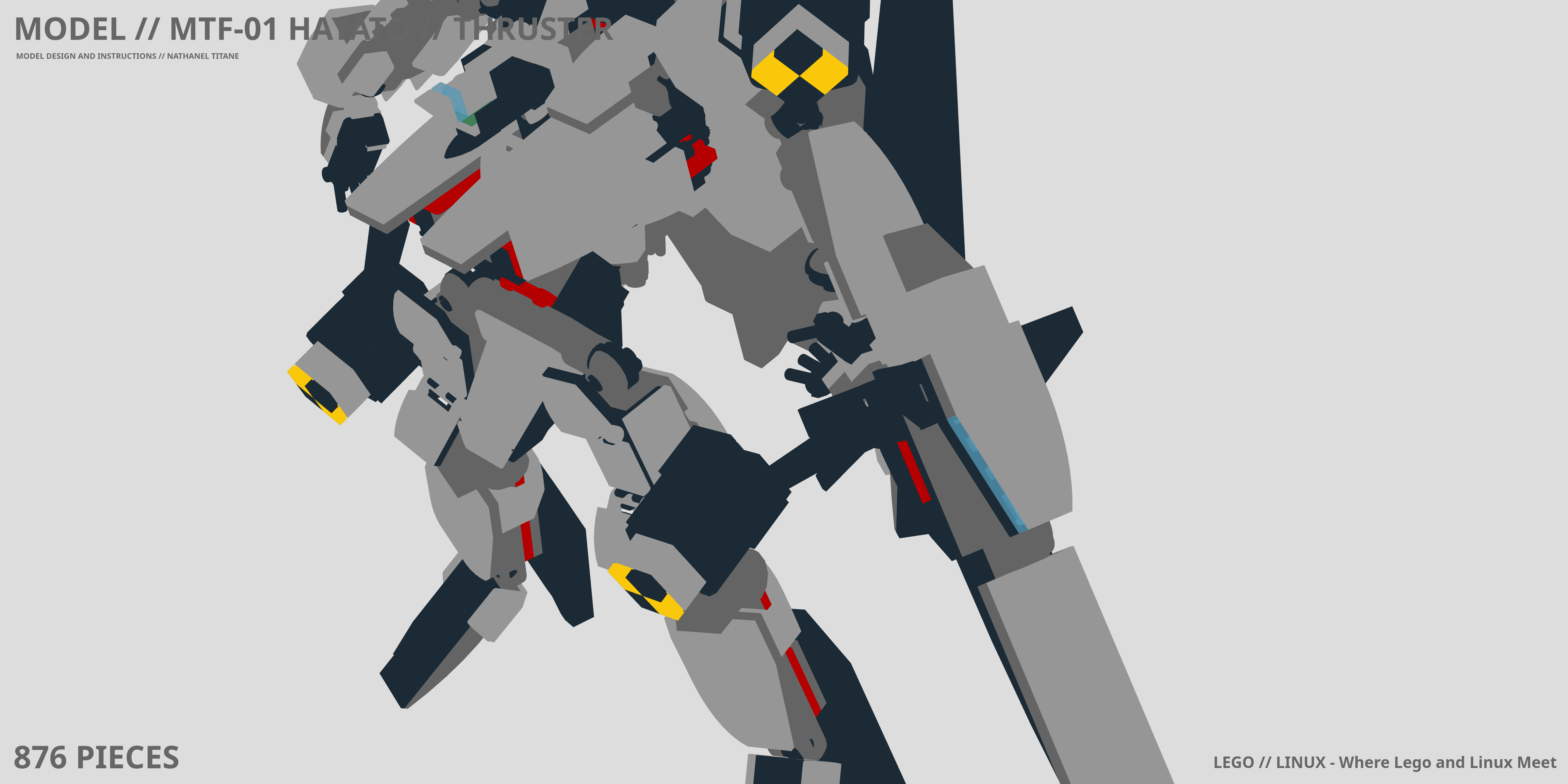 MTF-01 HAYATO // THRUSTER LEGO® MOC - Instruction Sample - Page 1