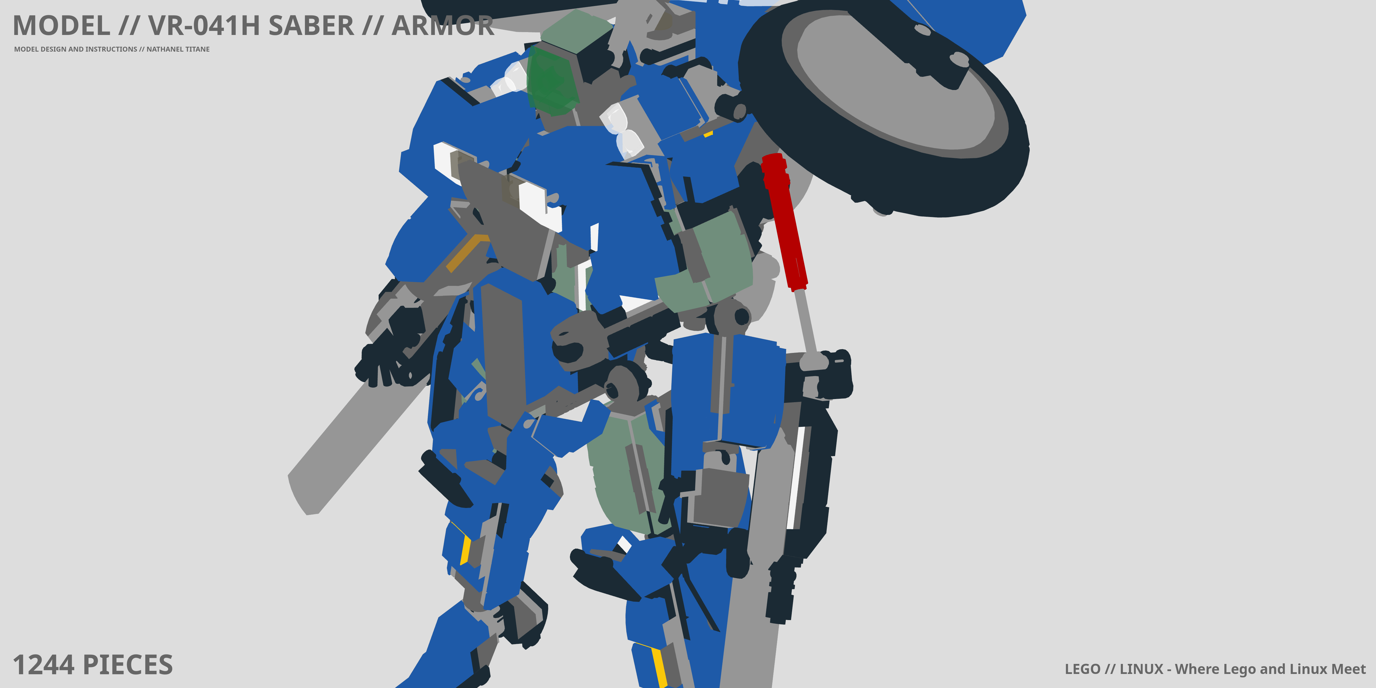 VR-041H SABER // ARMOR LEGO® MOC - Instruction Sample - Page 1
