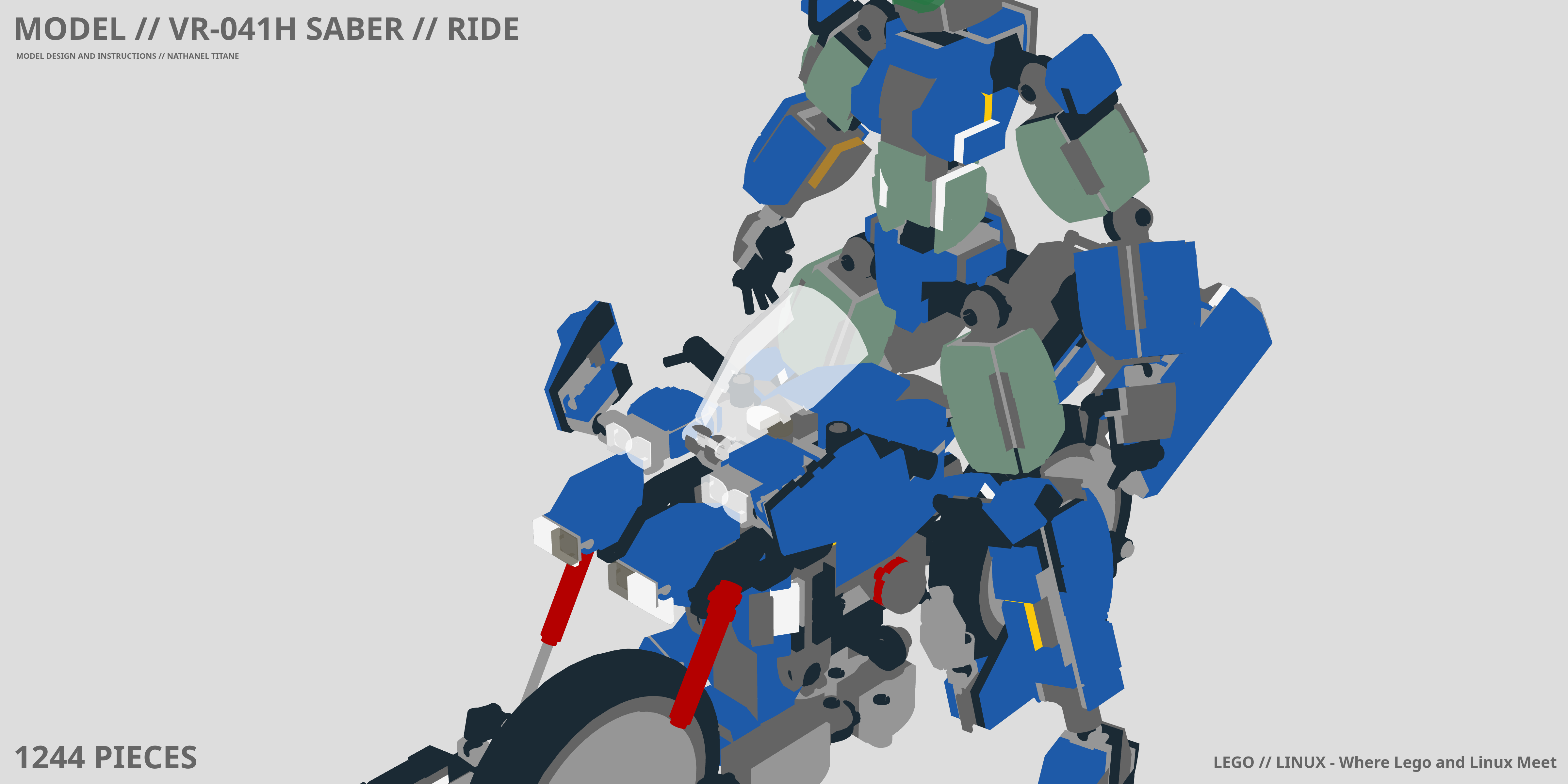 VR-041H SABER // RIDE LEGO® MOC - Instruction Sample - Page 1