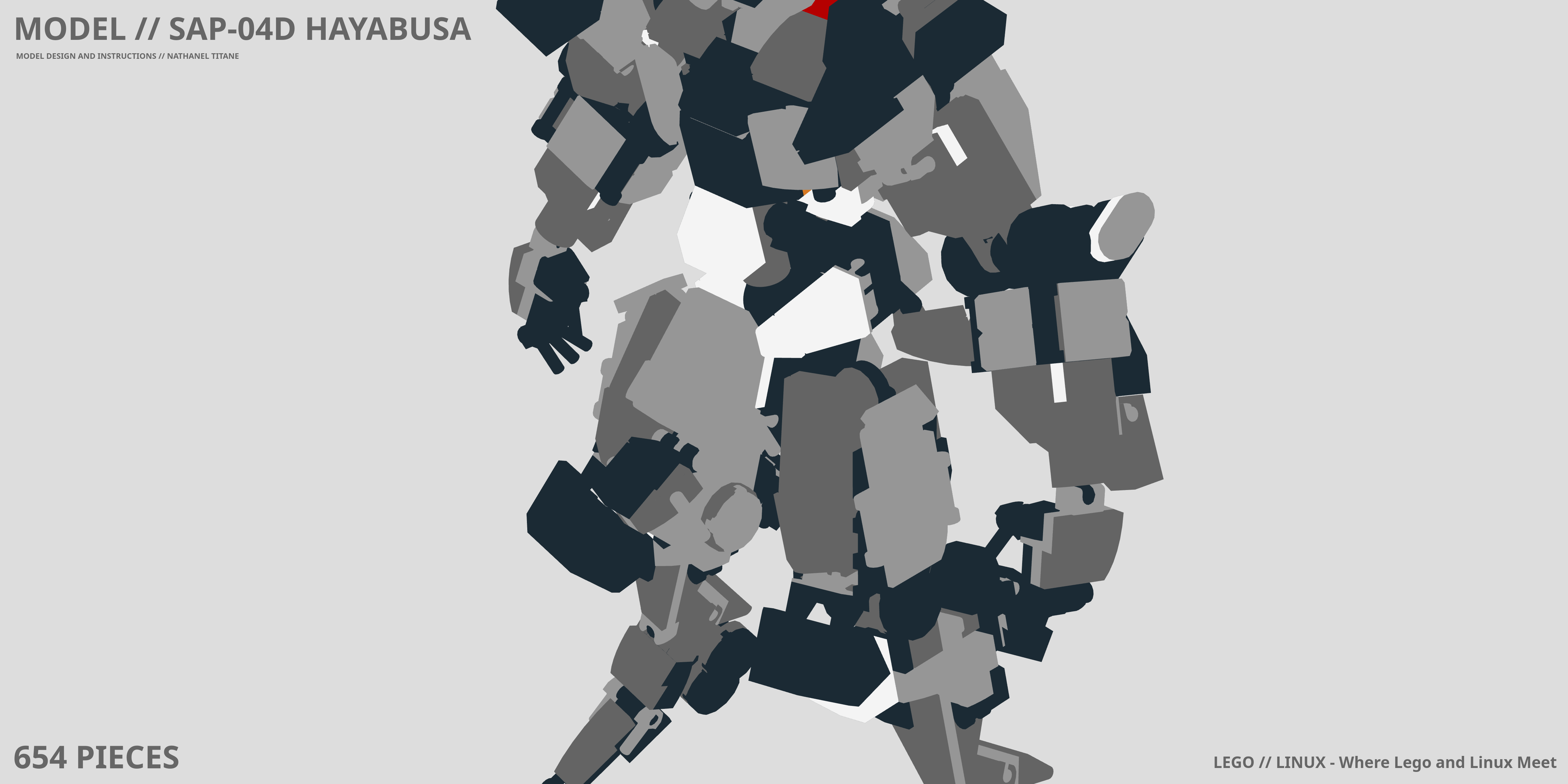 SAP-04D HAYABUSA LEGO® MOC - Instruction Sample - Page 1