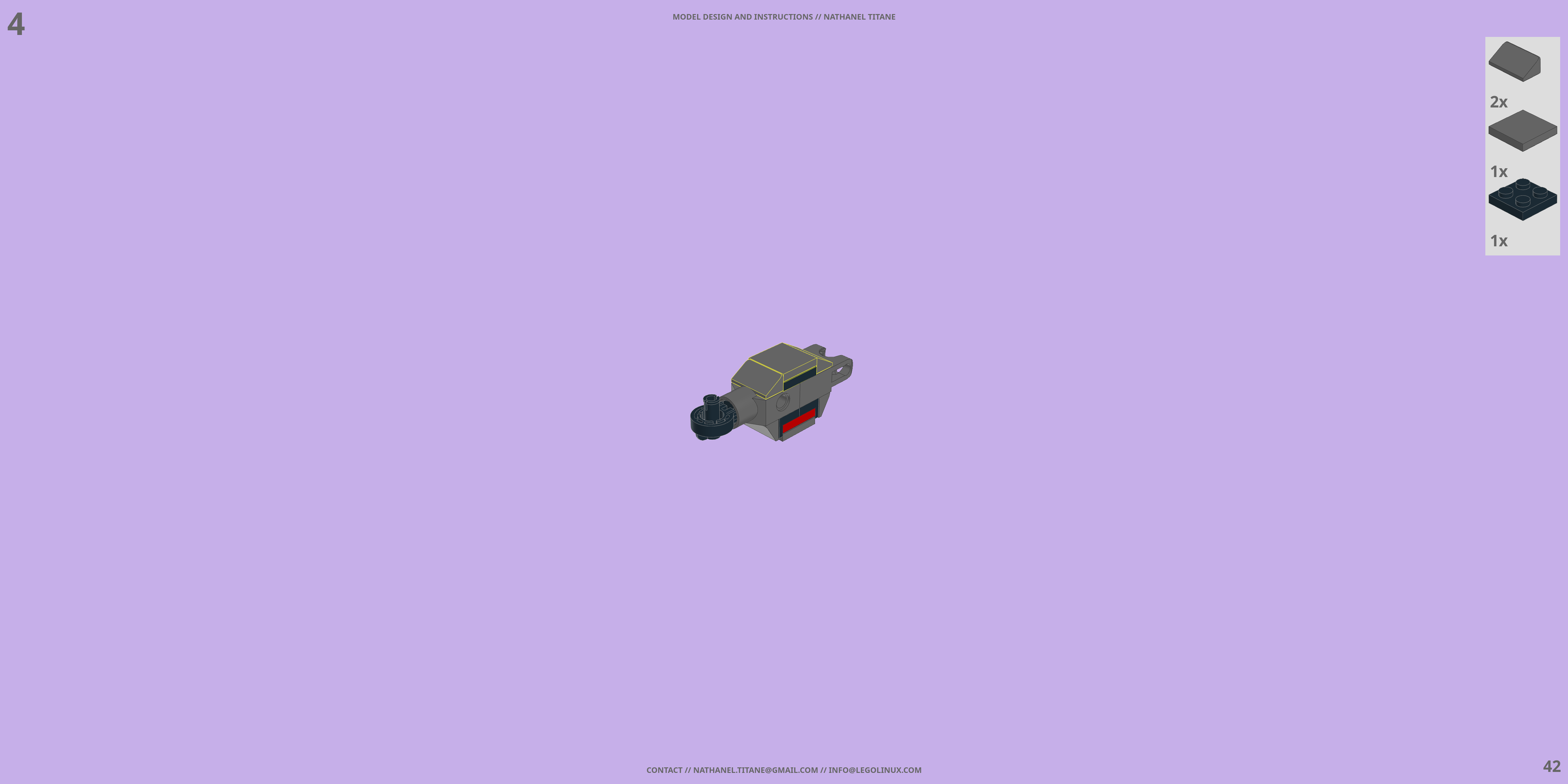 TH-NX-01 BUSHWACKER // BATTLE FRAME LEGO® MOC - Instruction Sample - Page 4