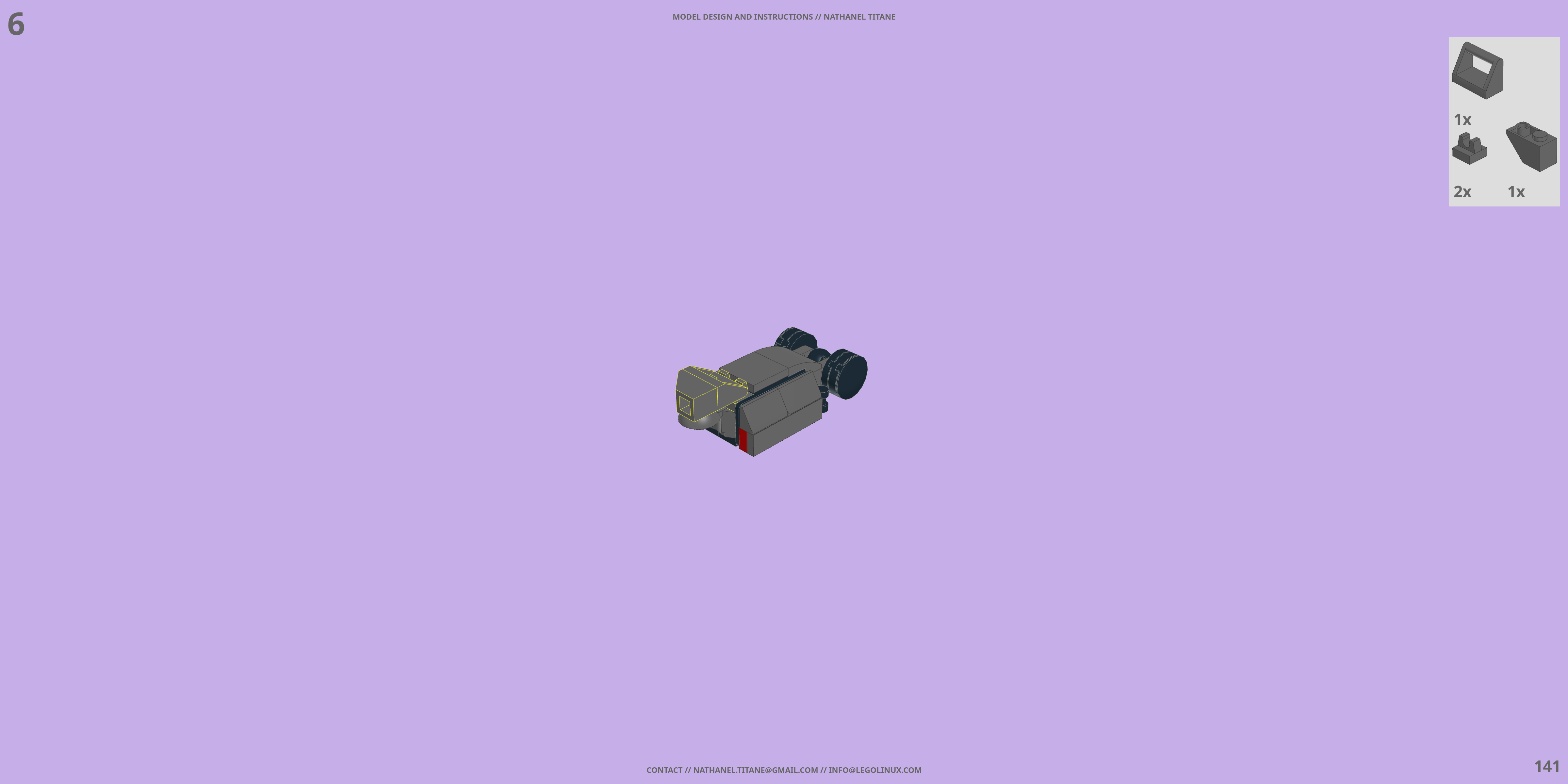 TH-NX-01 BUSHWACKER // BATTLE FRAME LEGO® MOC - Instruction Sample - Page 6