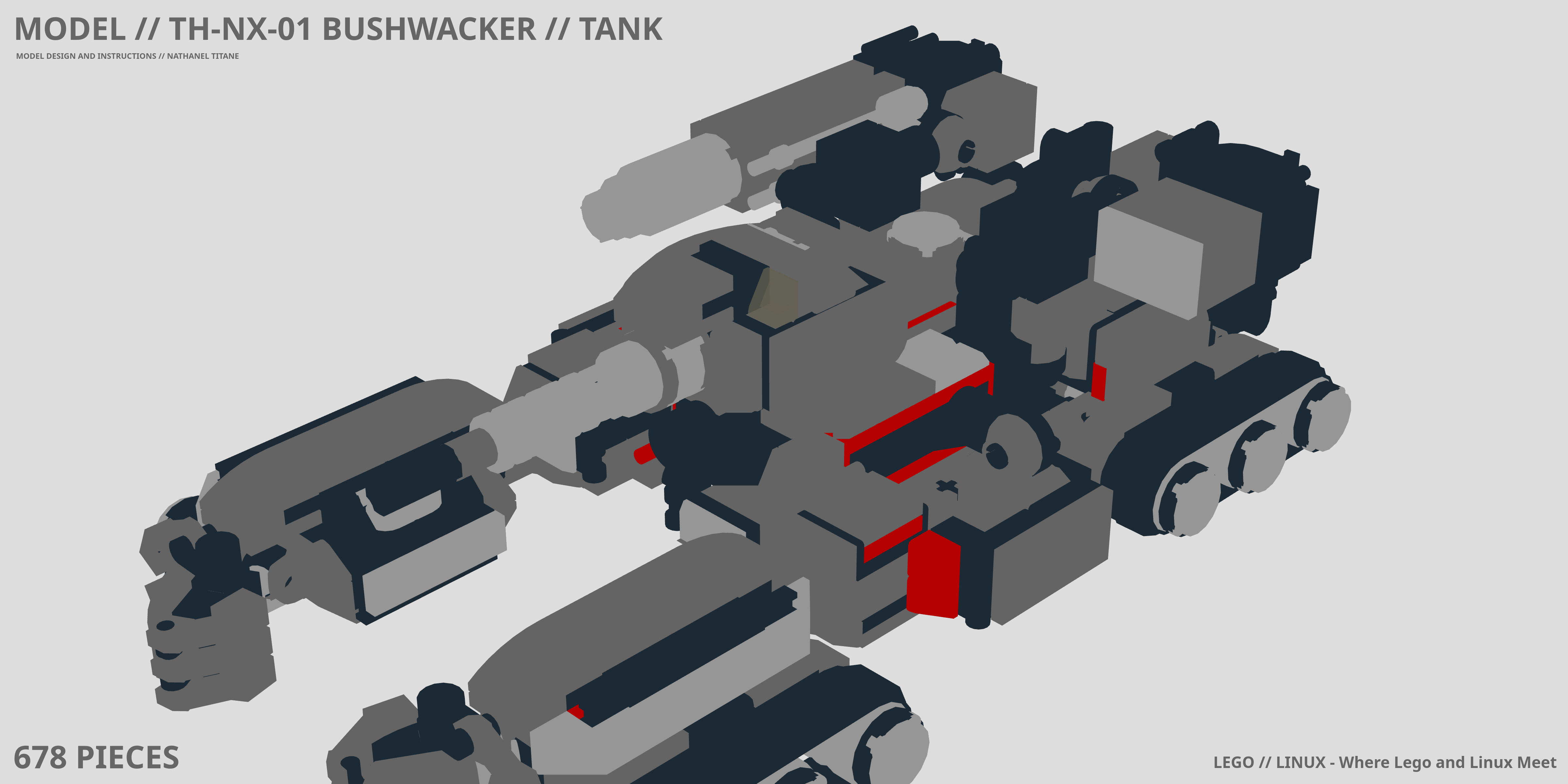 TH-NX-01 BUSHWACKER // TANK LEGO® MOC - Instruction Sample - Page 1