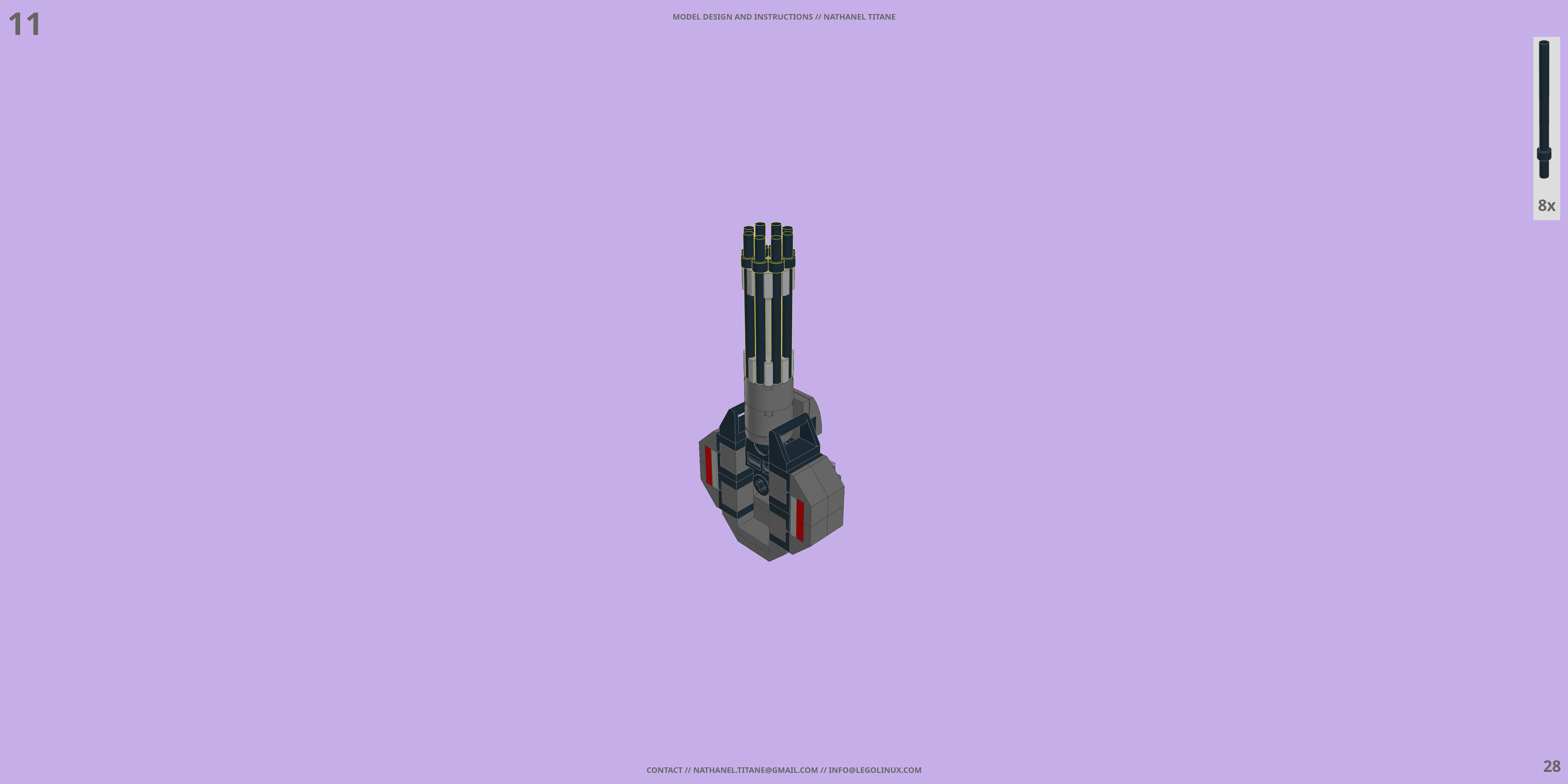 TH-NX-02 SIEGEMASTER // BATTLE FRAME LEGO® MOC - Instruction Sample - Page 2