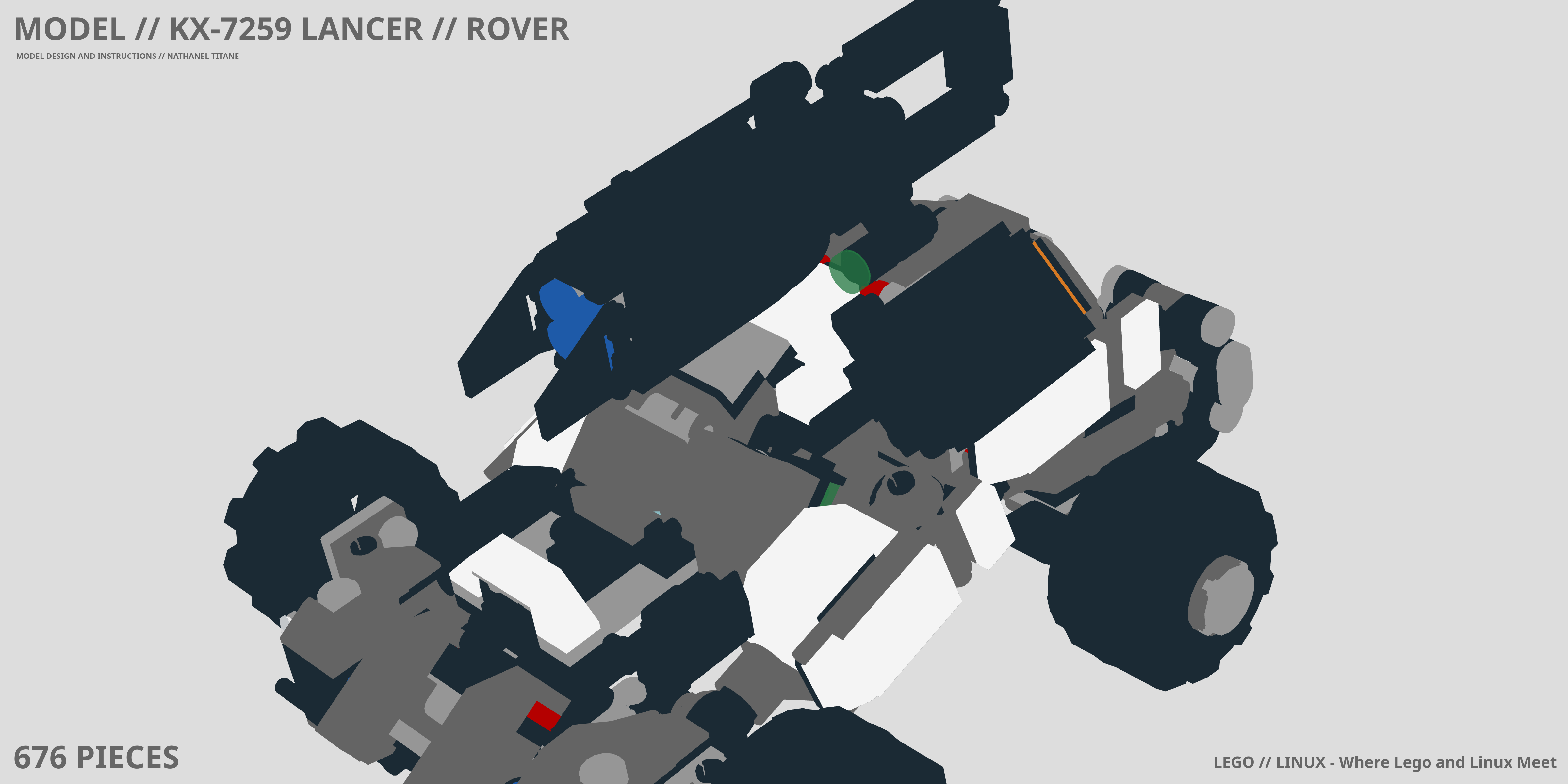 KX-7259 LANCER // ROVER LEGO® MOC - Instruction Sample - Page 1