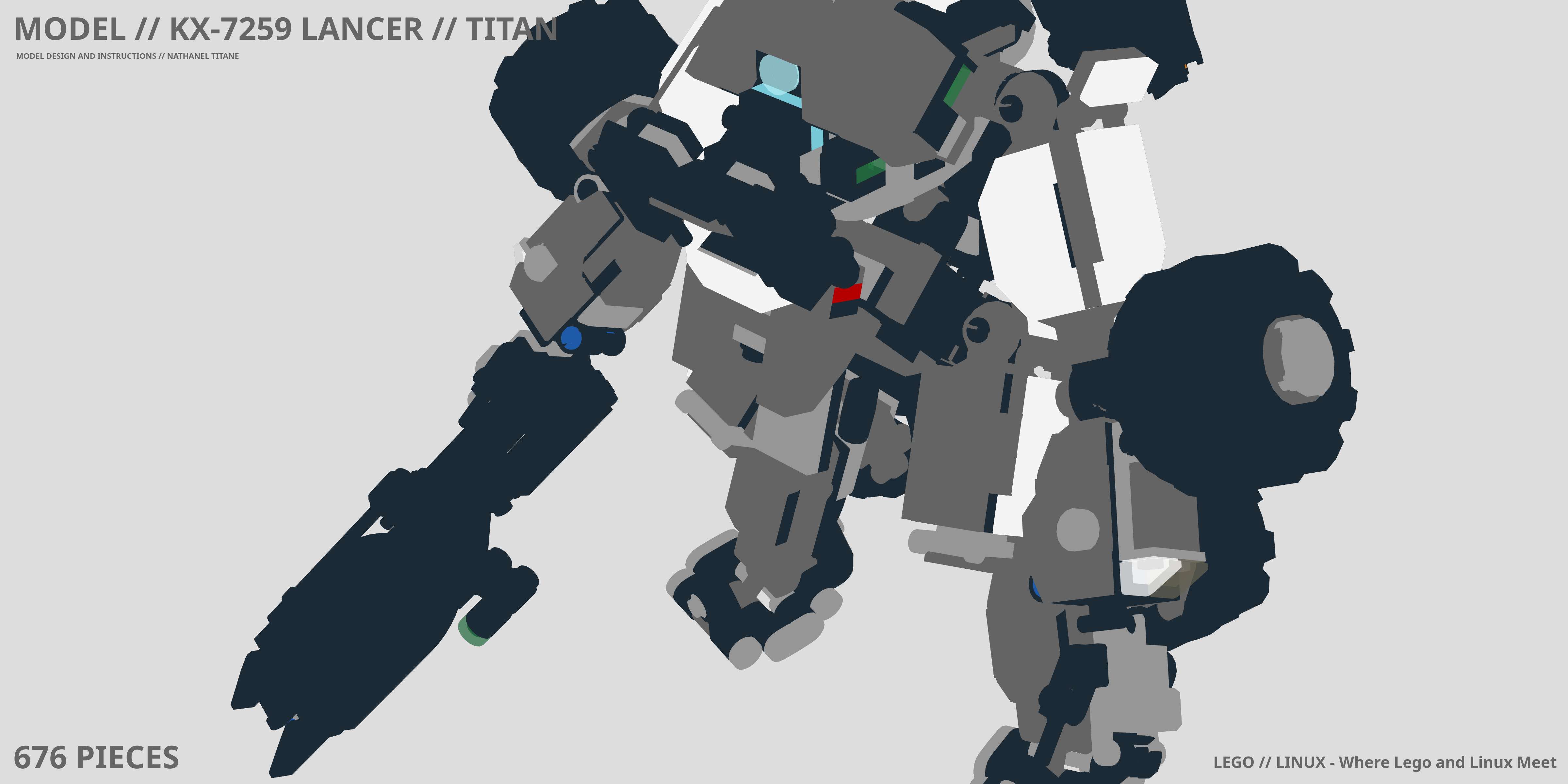 KX-7259 LANCER // TITAN LEGO® MOC - Instruction Sample - Page 1
