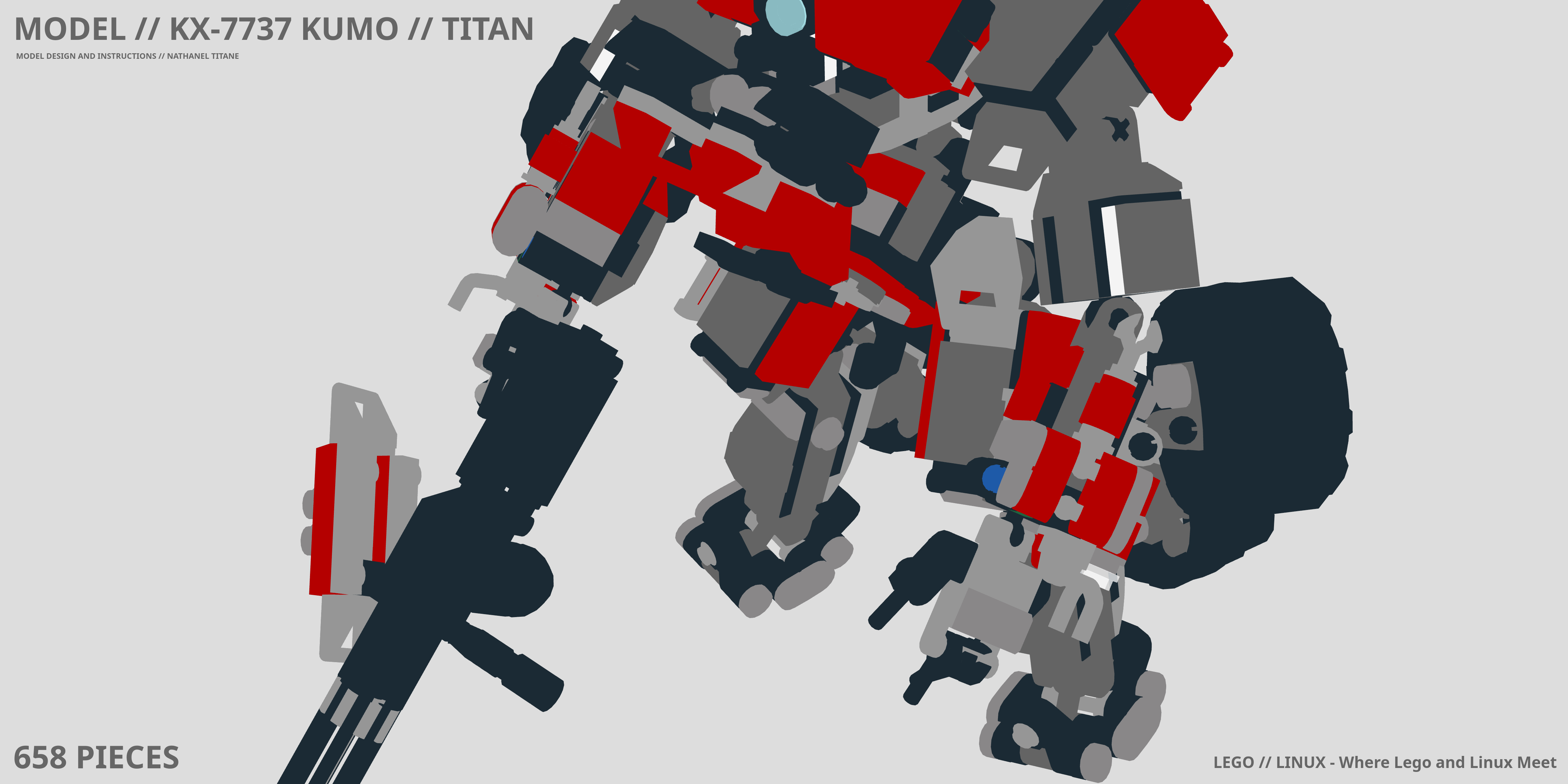 KX-7737 KUMO // TITAN LEGO® MOC - Instruction Sample - Page 1