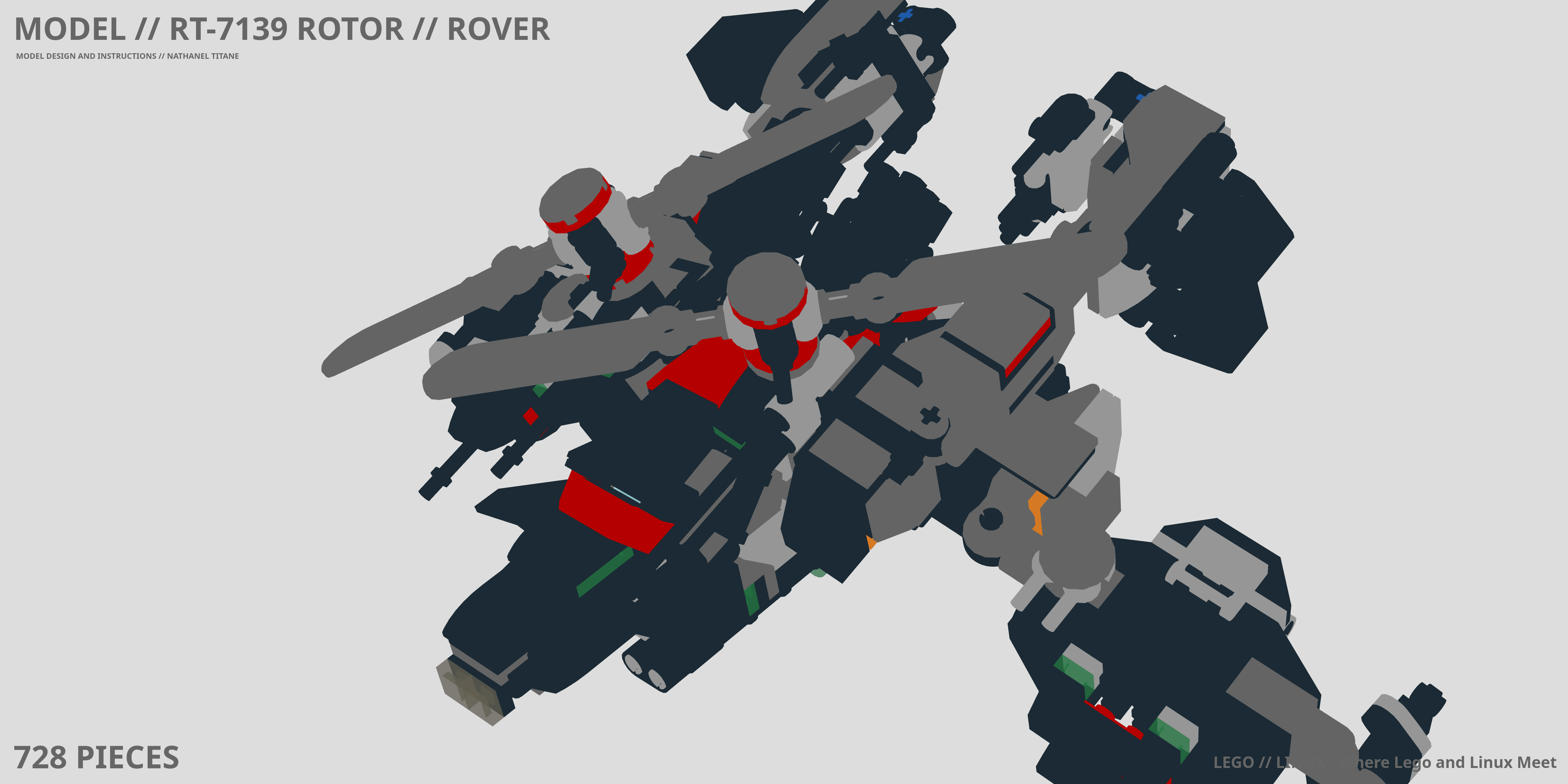 RT-7139 ROTOR // ROVER LEGO® MOC - Instruction Sample - Page 1