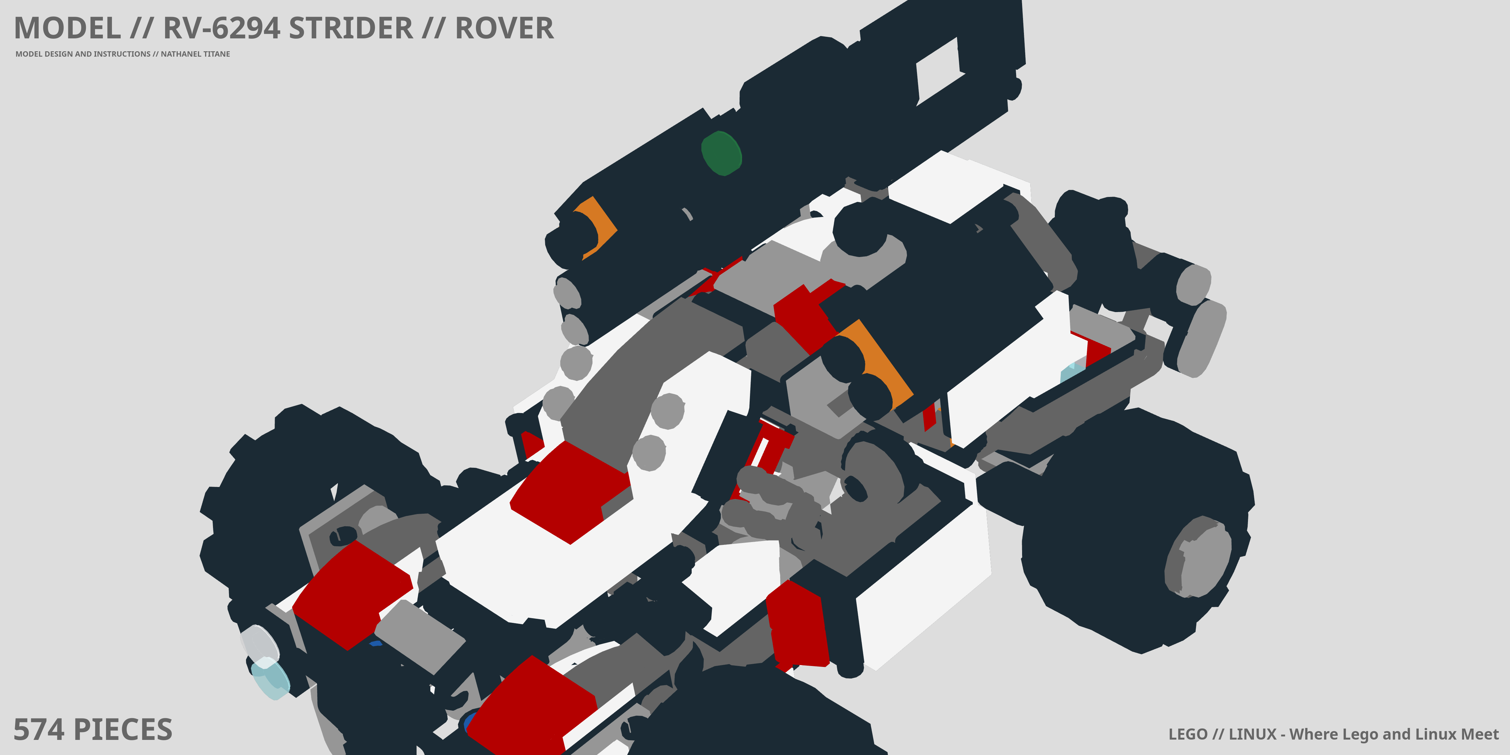 RV-6294 STRIDER // ROVER LEGO® MOC - Instruction Sample - Page 1