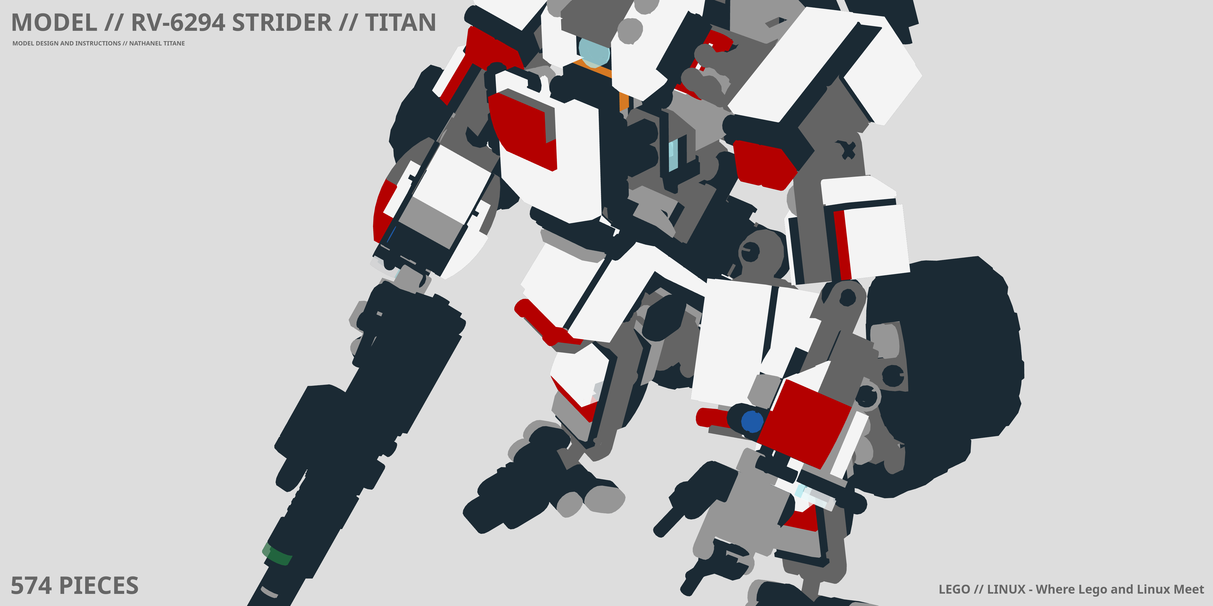 RV-6294 STRIDER // TITAN LEGO® MOC - Instruction Sample - Page 1