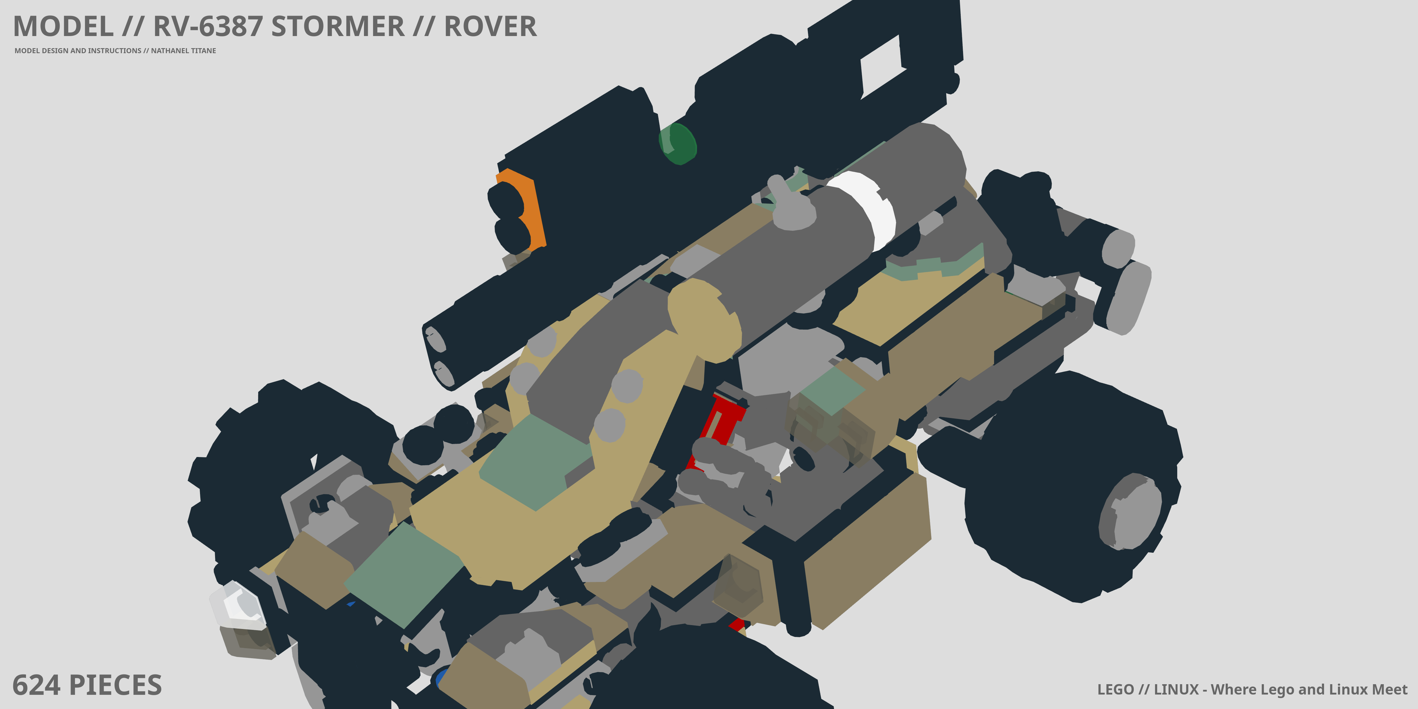 RV-6387 STORMER // ROVER LEGO® MOC - Instruction Sample - Page 1