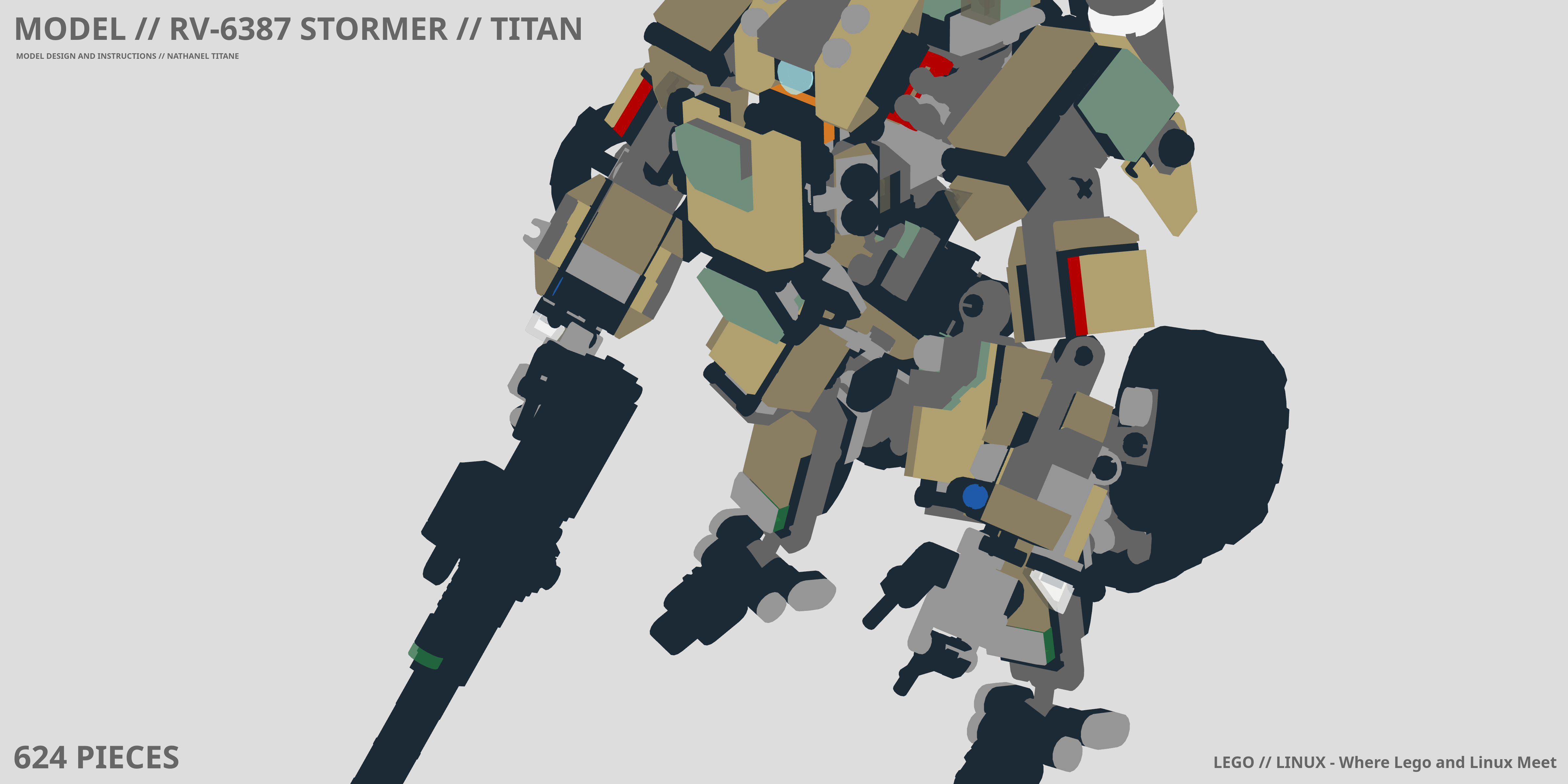 RV-6387 STORMER // TITAN LEGO® MOC - Instruction Sample - Page 1