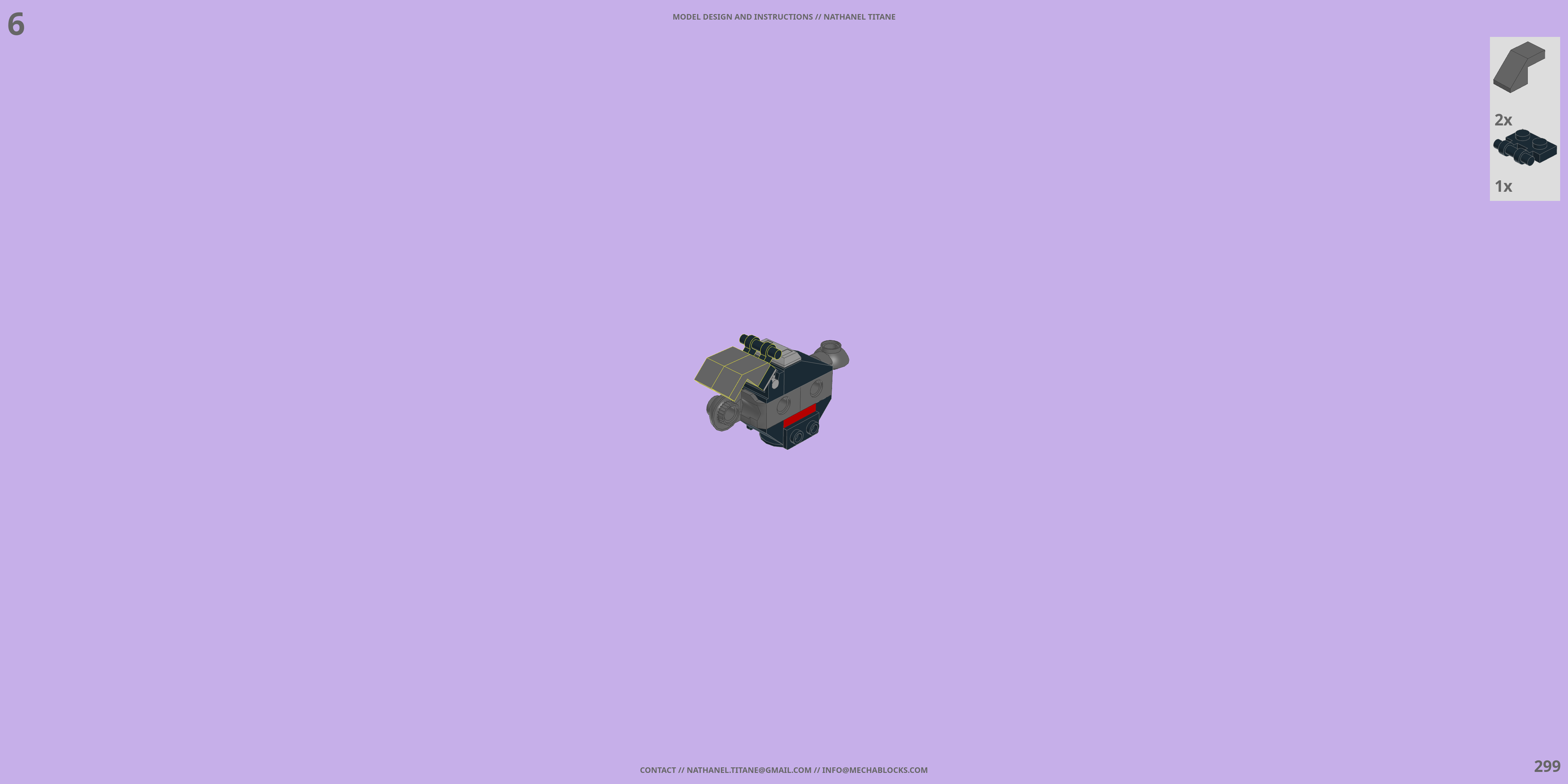 RV-9625 CYCLONE // ROVER LEGO® MOC - Instruction Sample - Page 6
