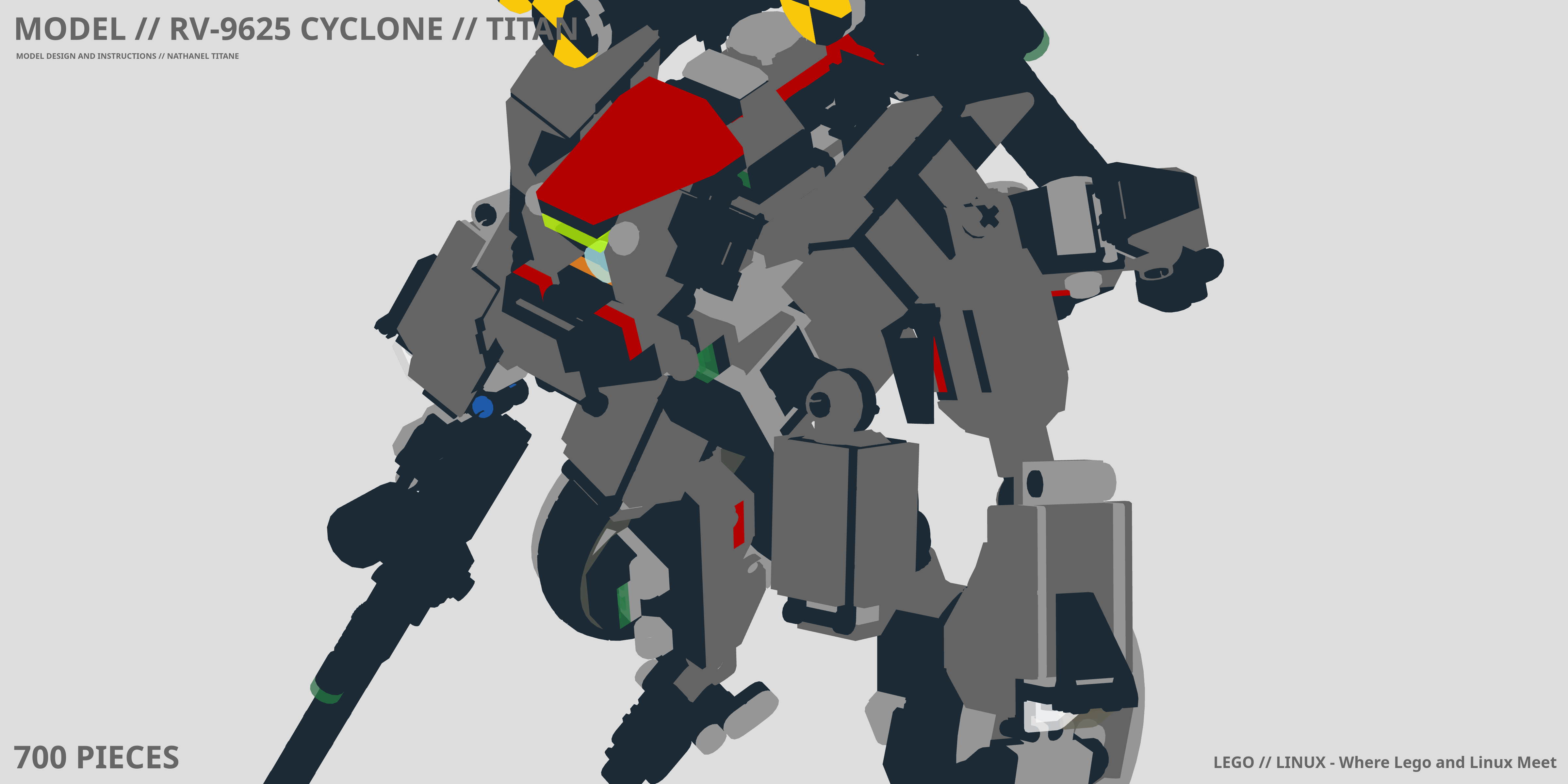 RV-9625 CYCLONE // TITAN LEGO® MOC - Instruction Sample - Page 1