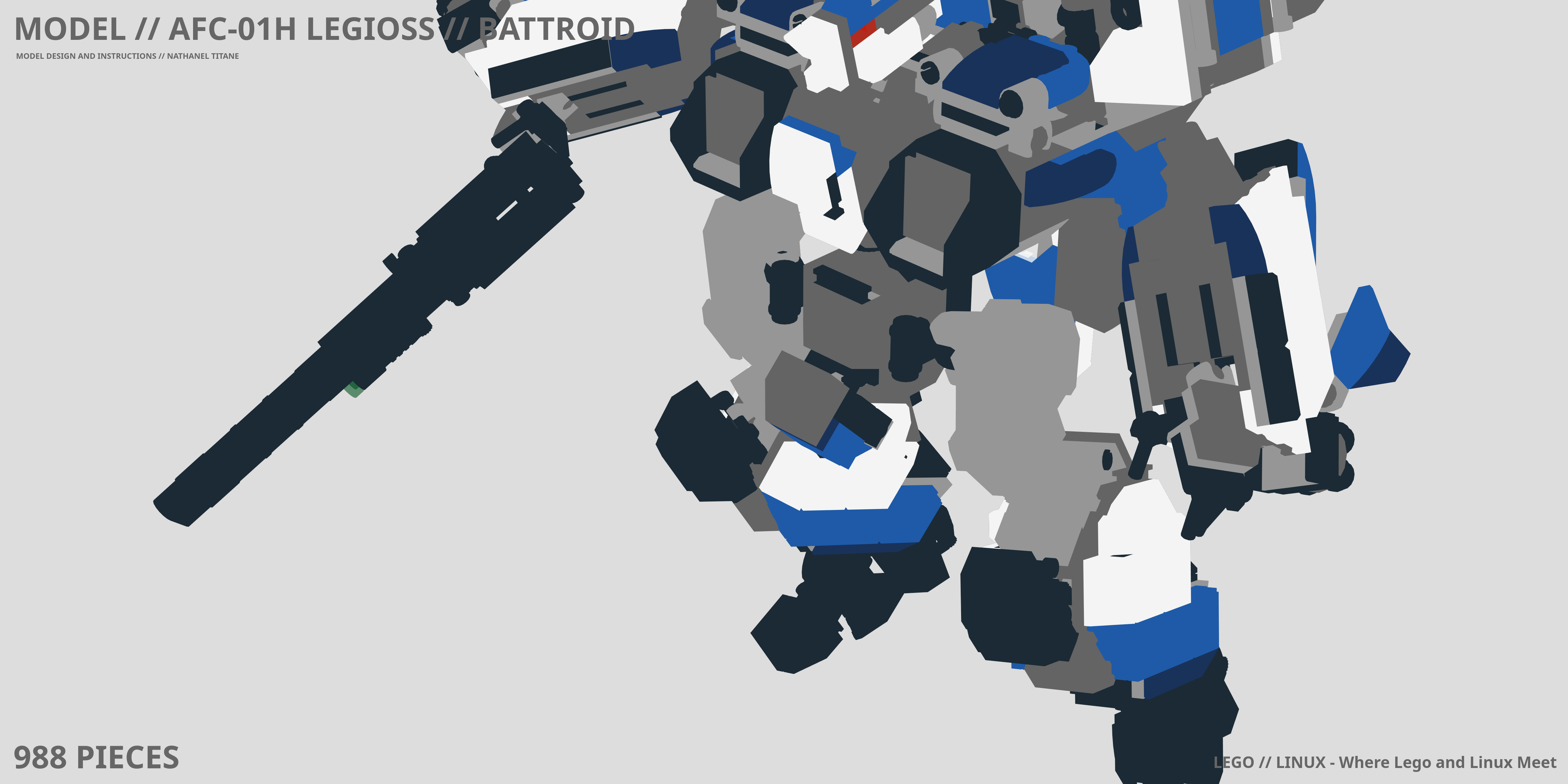 AFC-01H LEGIOSS // BATTROID LEGO® MOC - Instruction Sample - Page 1