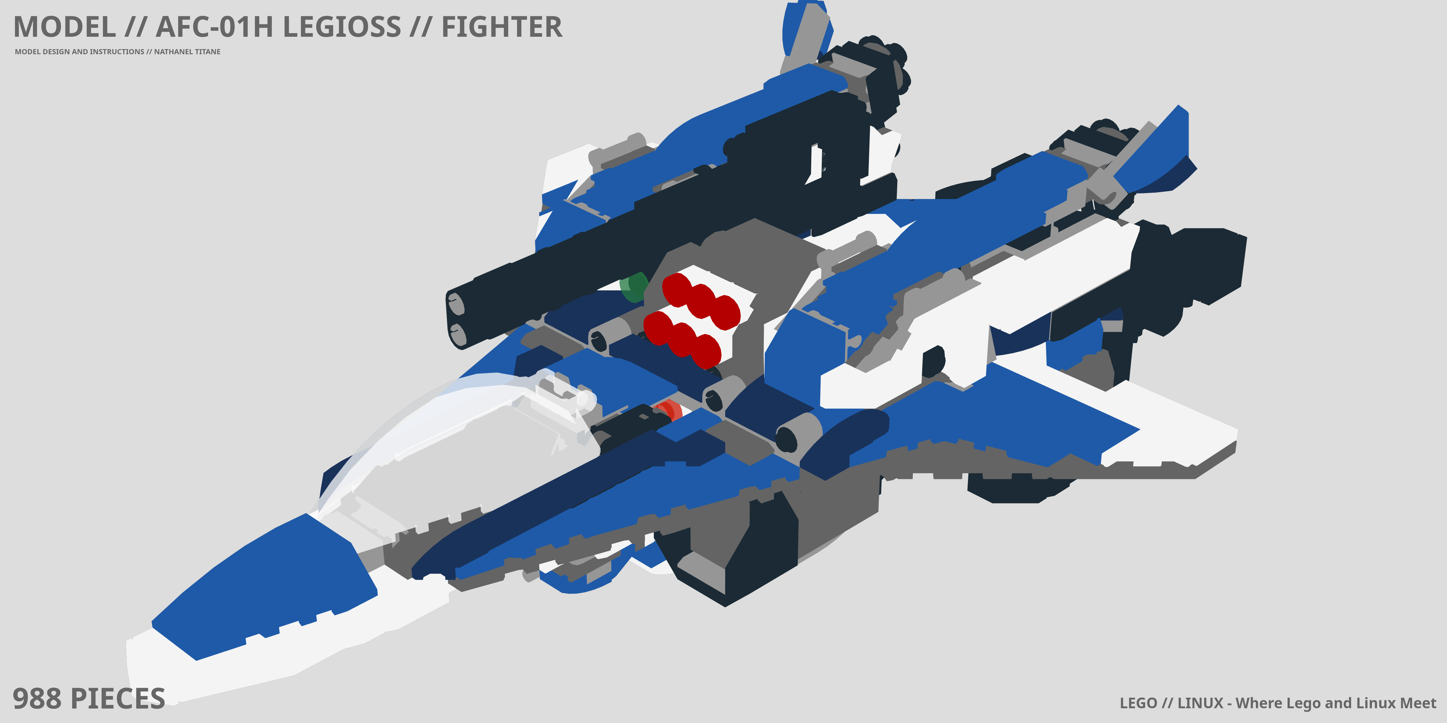 AFC-01H LEGIOSS // FIGHTER LEGO® MOC - Instruction Sample - Page 1