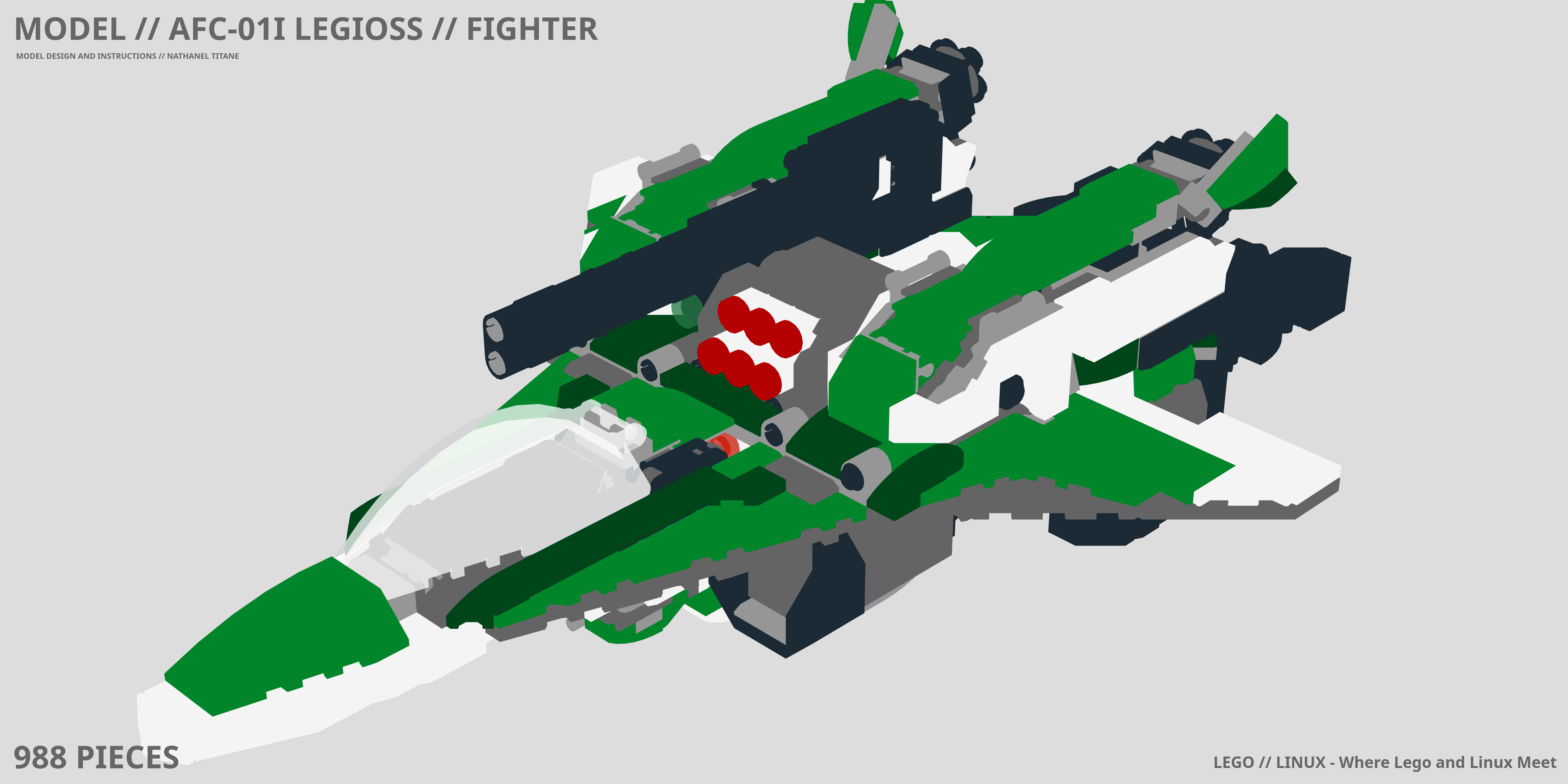 AFC-01I LEGIOSS // FIGHTER LEGO® MOC - Instruction Sample - Page 1