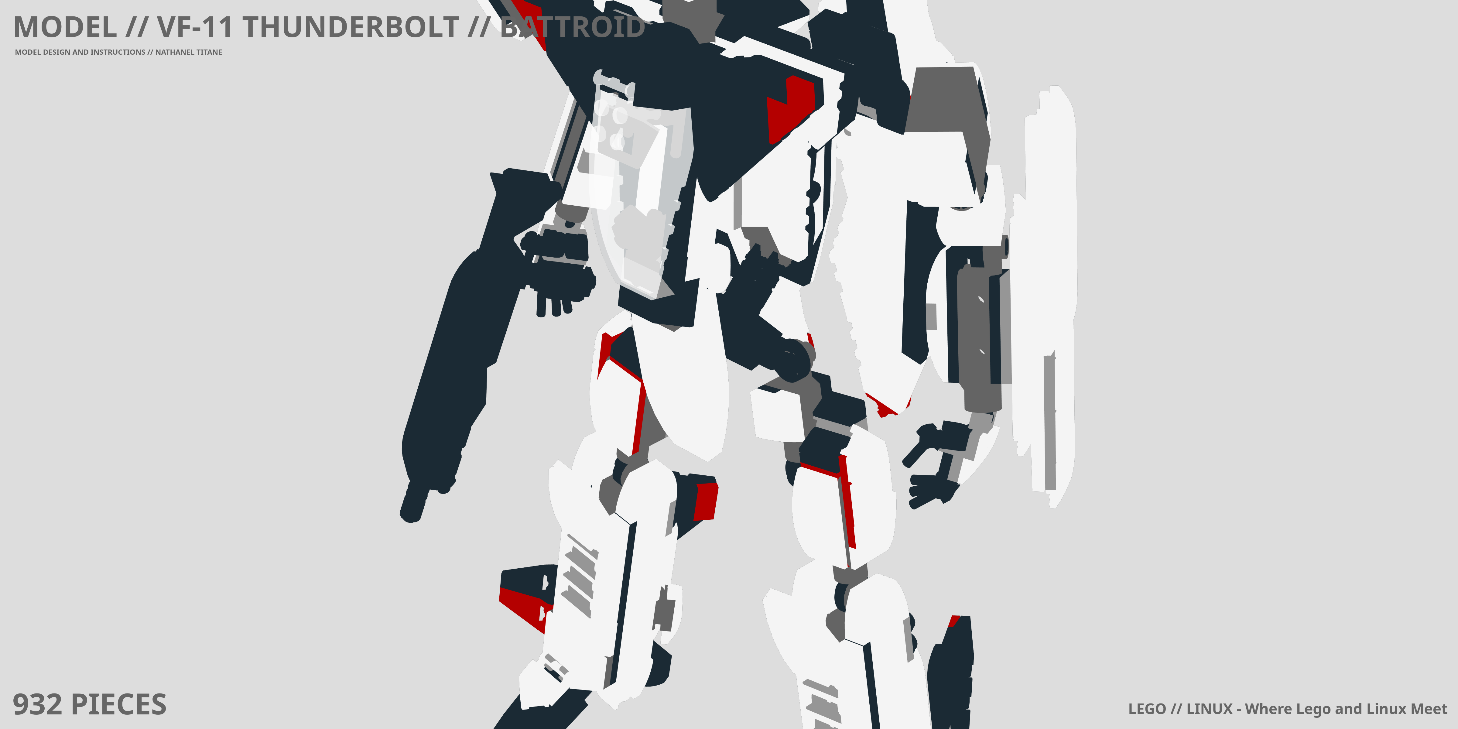 VF-11 THUNDERBOLT // BATTROID LEGO® MOC - Instruction Sample - Page 1