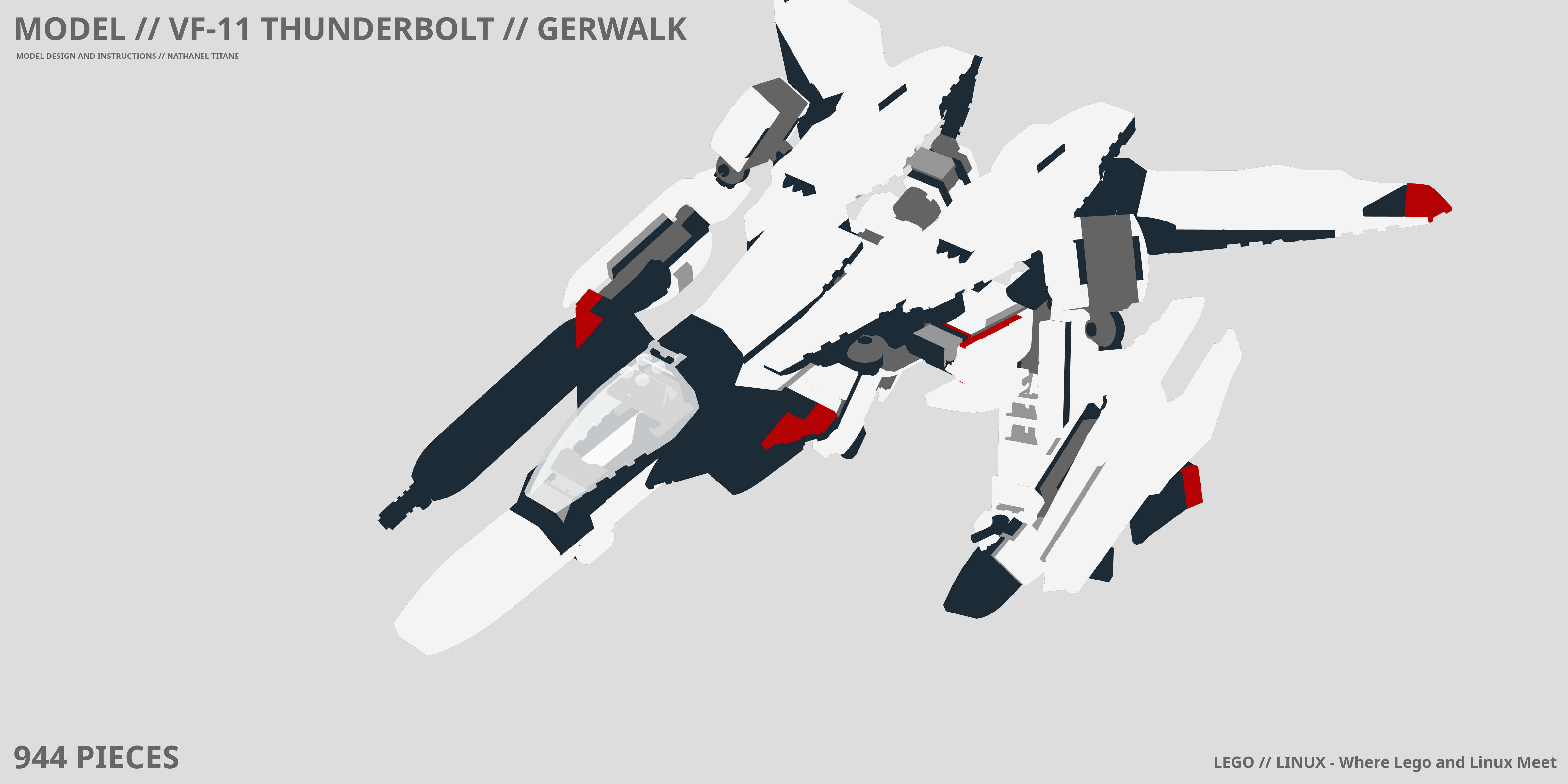 VF-11 THUNDERBOLT // GERWALK LEGO® MOC - Instruction Sample - Page 1