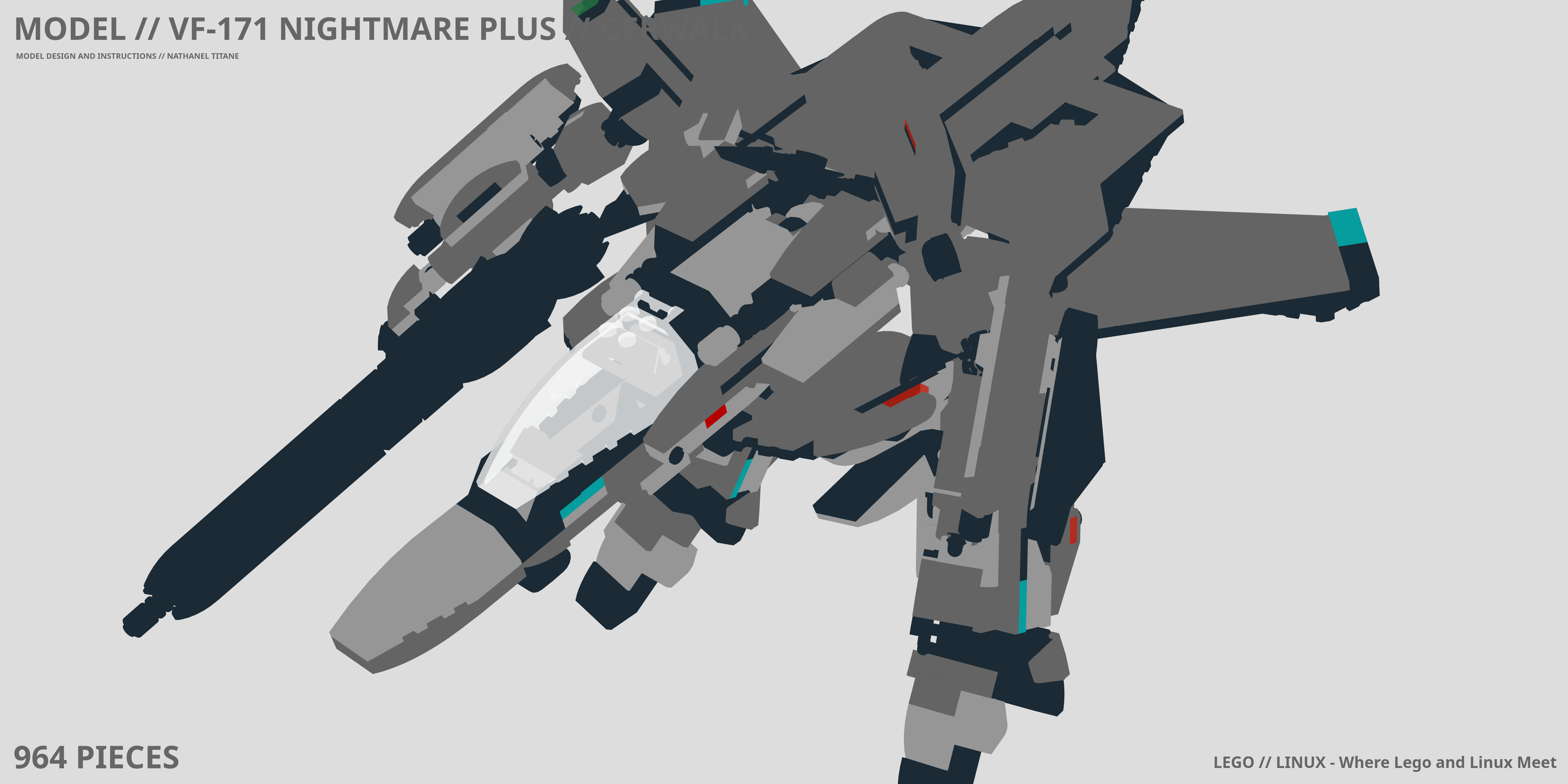 VF-171 NIGHTMARE PLUS // GERWALK LEGO® MOC - Instruction Sample - Page 1
