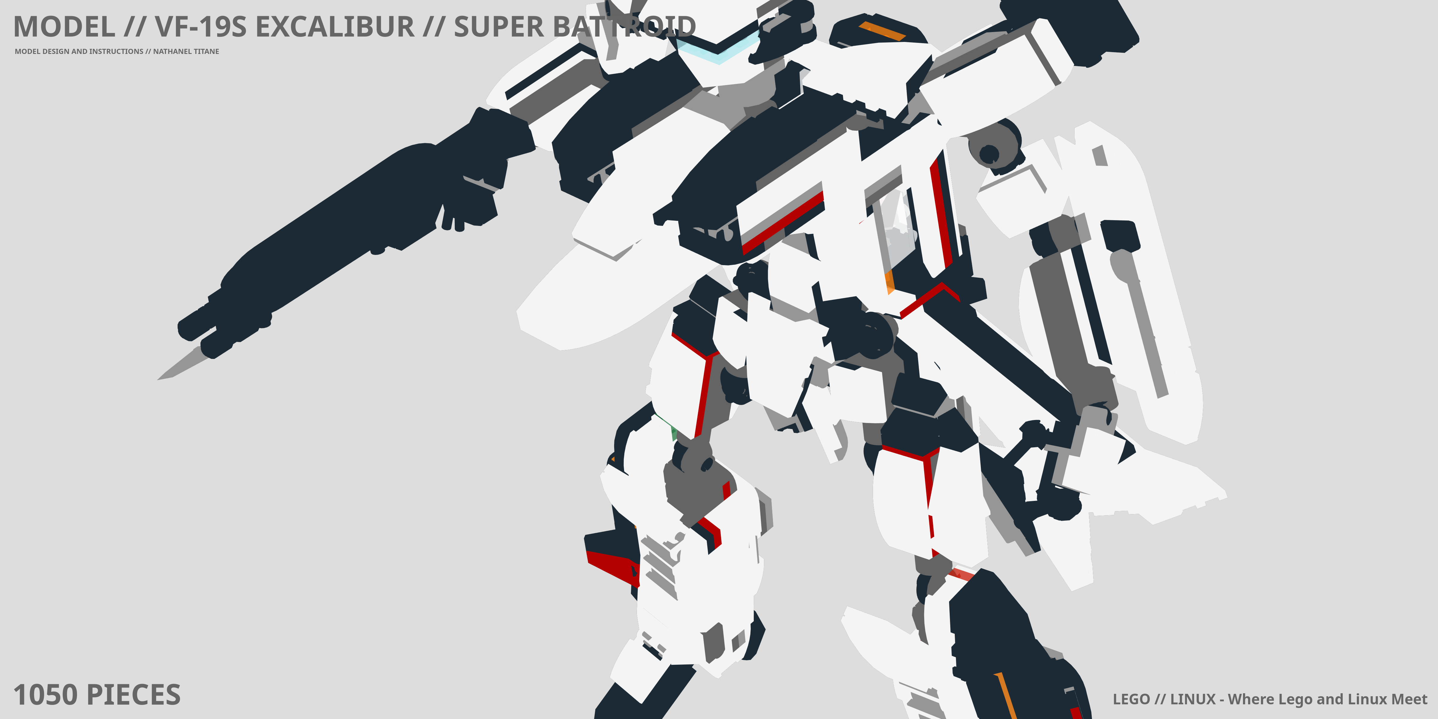 VF-19S EXCALIBUR // SUPER BATTROID LEGO® MOC - Instruction Sample - Page 1